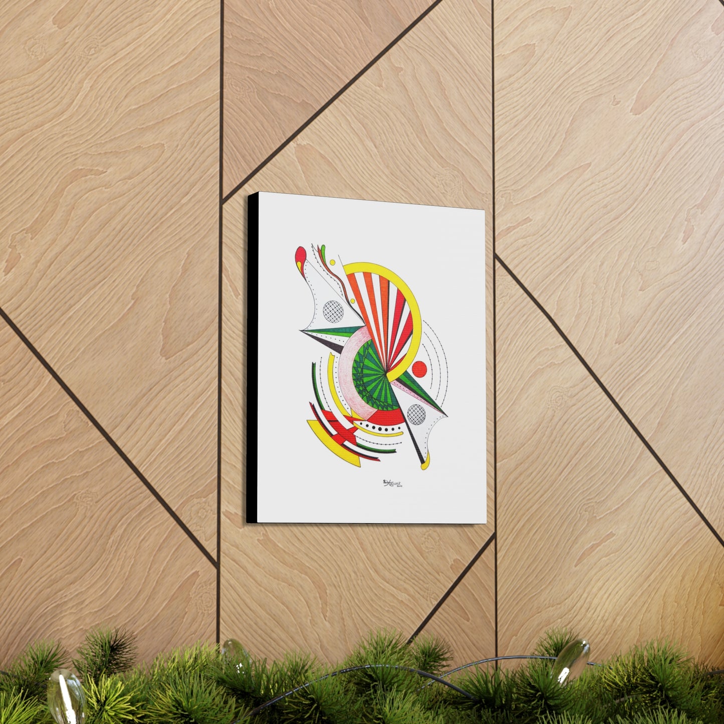Yin Yang - Canvas, Gallery Wrapped - 11" x 14" x 1.25" - Abstract Geometry Series - Ready to Hang!