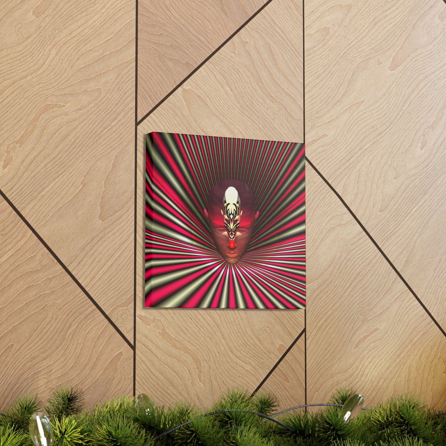Funnelled Feline Mind Fixated - Canvas, Gallery Wrapped - 12" x 12" x 1.25" - Master Minds Series - Ready to Hang!