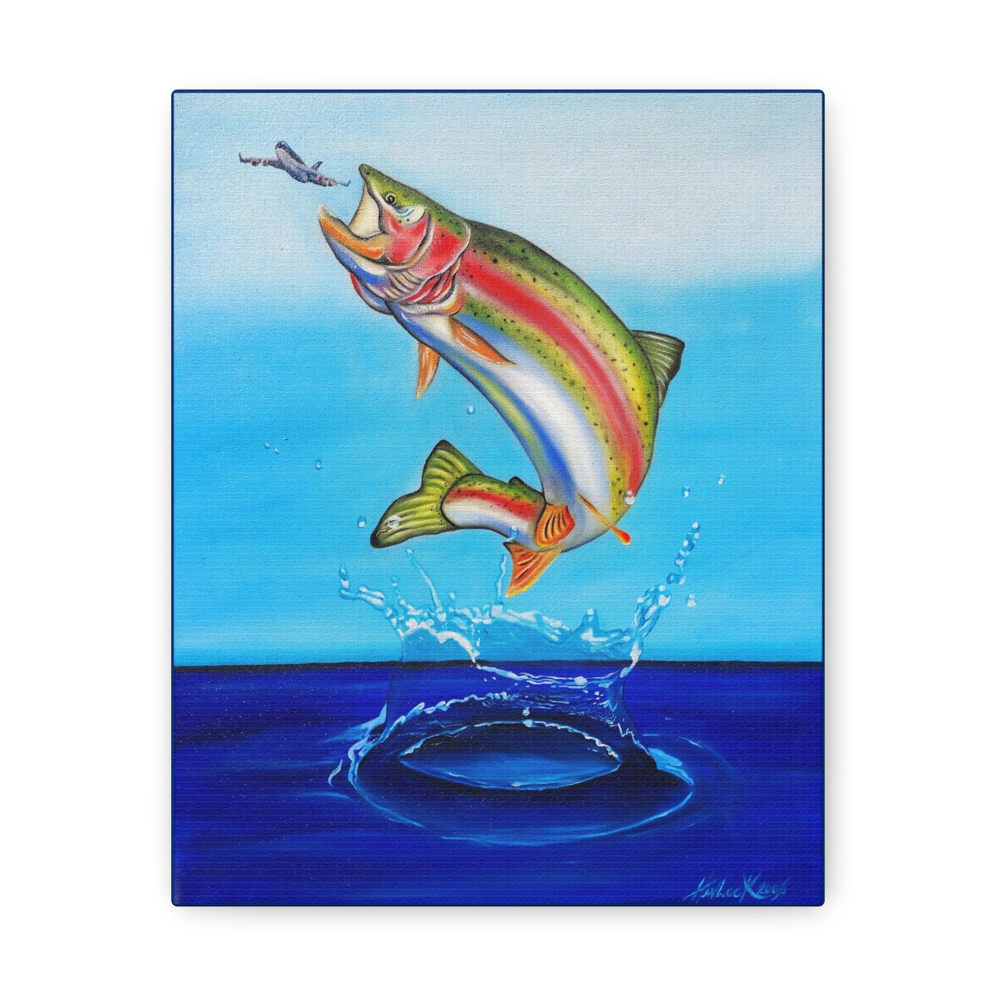 The BIG One - Canvas, Gallery Wrapped - 8" x 10" x 1.25" - Surrealism Series - Ready to Hang!
