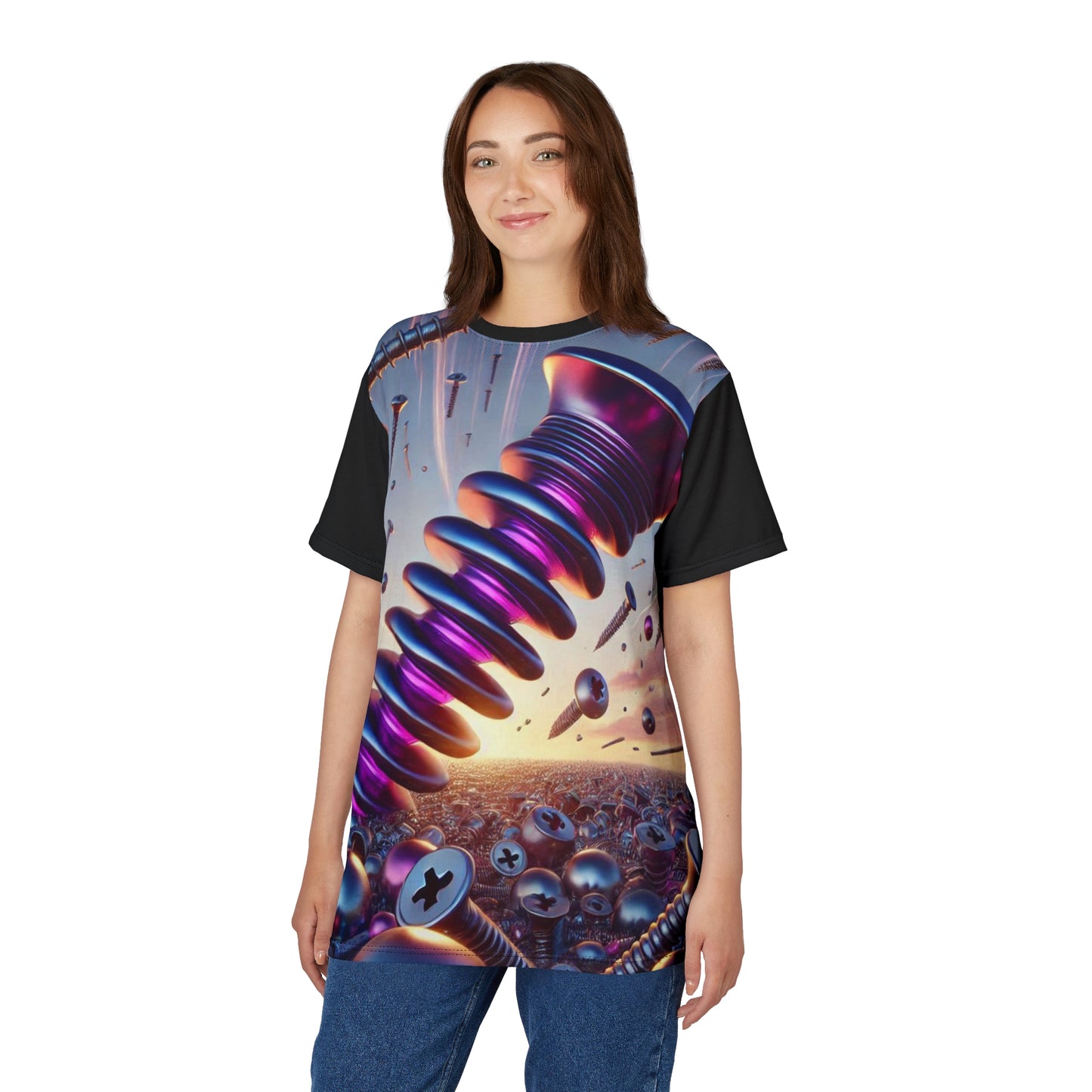 THE ROYAL SHAFT - Comfortable Crew Neck Shirt - Liquid Geometry series