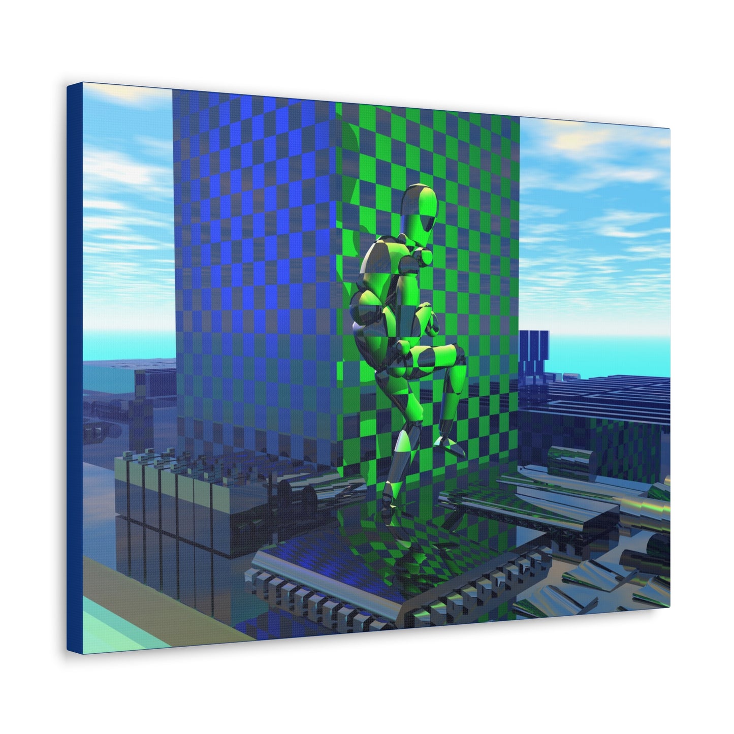 Camo Cameo (Kokoro) - Canvas, Gallery Wrapped - 24" x 18" x 1.25" - Surrealism Series - Ready to Hang!