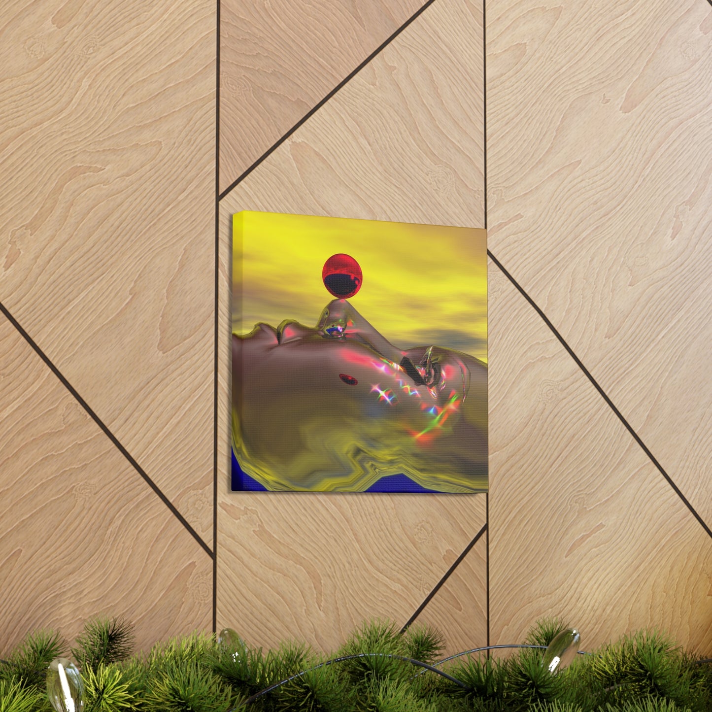 A Quiet Mind Imagining Time - Canvas, Gallery Wrapped - 12" x 12" x 1.25" - Master Minds Series - Ready to Hang!