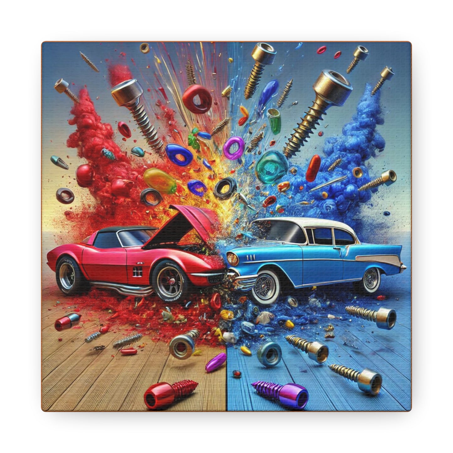 SUPERCHARGED - Impact Series - 6x6 Canvas Gallery Wrap - Thick & Ready to Hang!