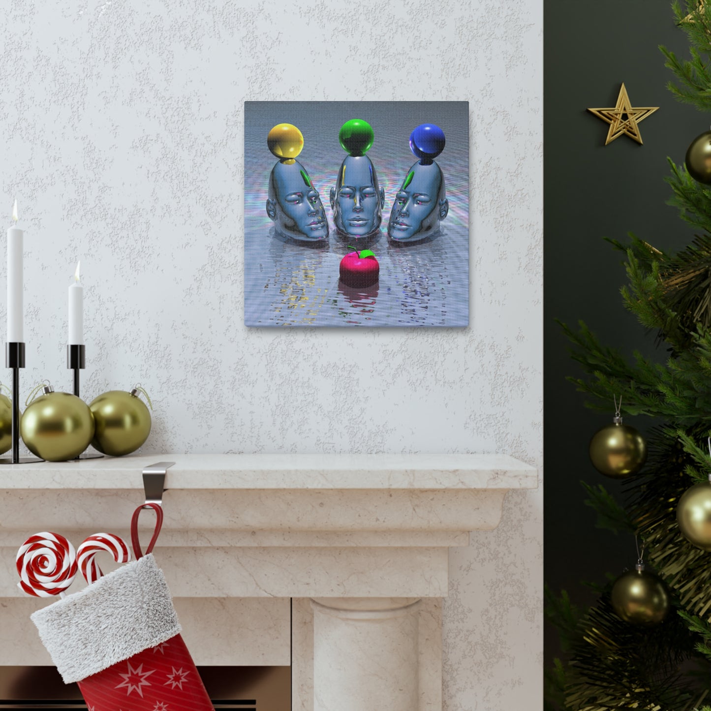 Minds Admiring Magic - Canvas, Gallery Wrapped - 12" x 12" x 1.25" - Master Minds Series - Ready to Hang!