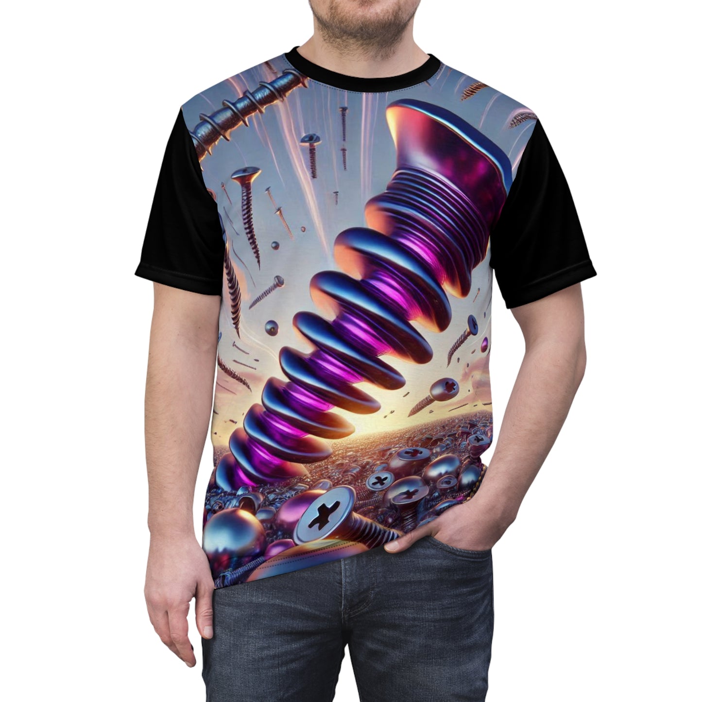 THE ROYAL SHAFT - Comfortable Crew Neck Shirt - Liquid Geometry series