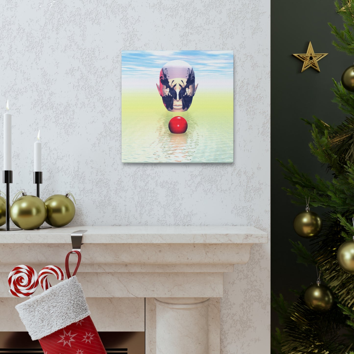 Mind Rorschach - Comphrensive Coverage - Canvas, Gallery Wrapped - 12" x 12" x 1.25" - Master Minds Series - Ready to Hang!