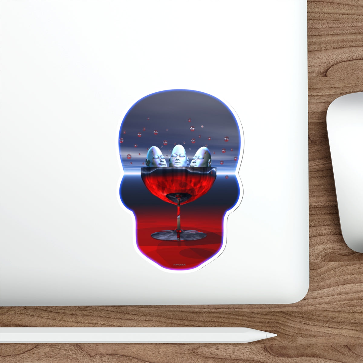 A Glass of Fine Minds - Die-Cut Sticker 5" x 5"
