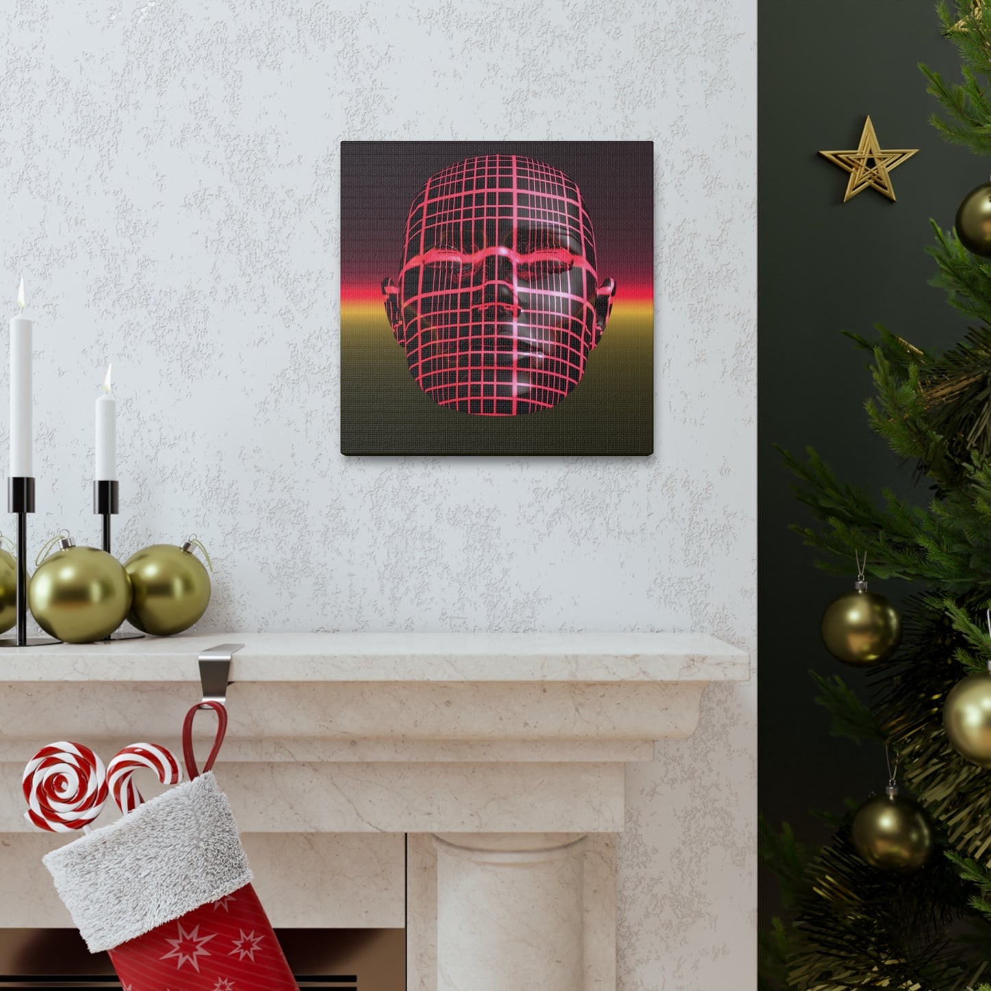 Linear Mind Scan Level 115 - Canvas, Gallery Wrapped - 12" x 12" x 1.25" - Master Minds Series - Ready to Hang!