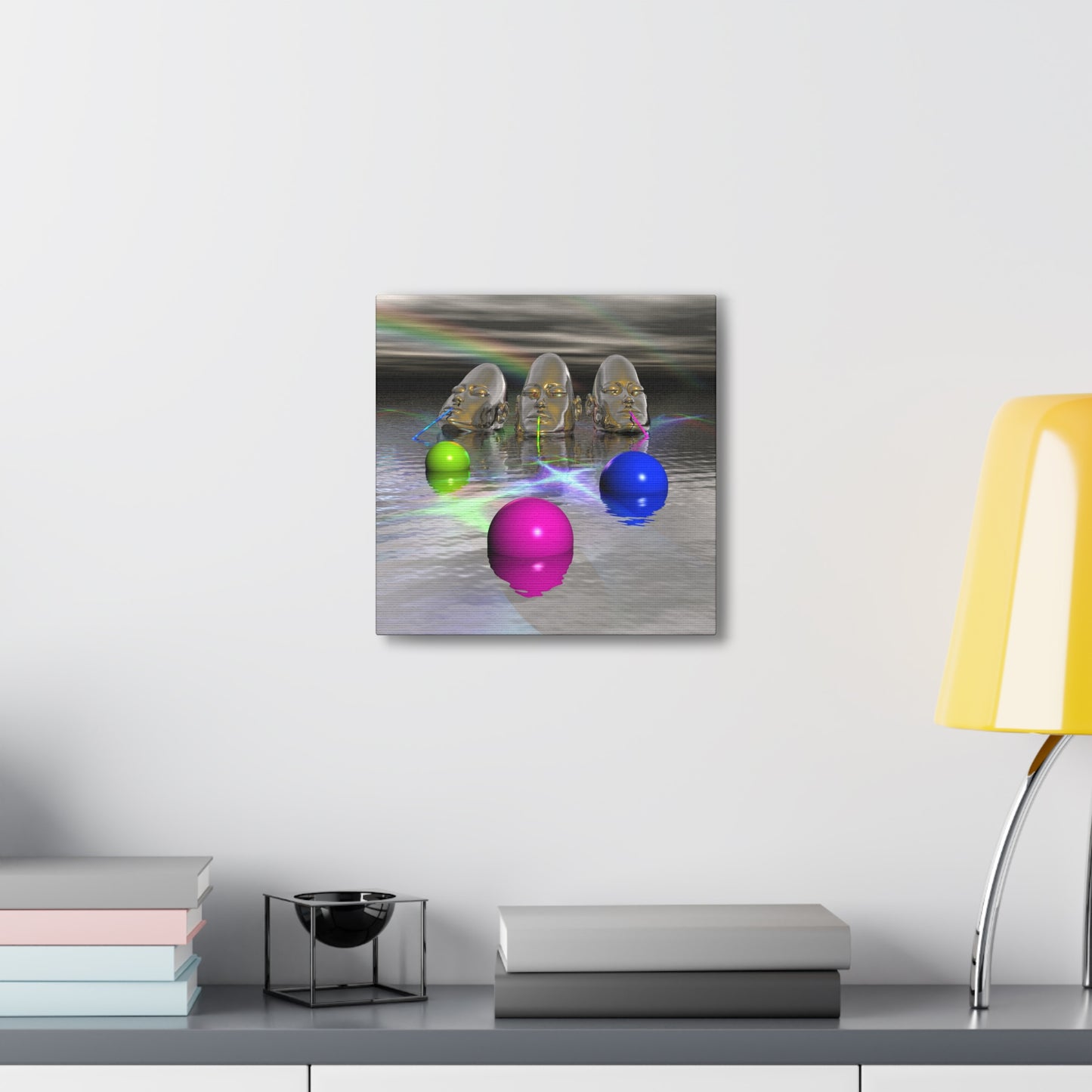 Motionless Mind Fishing - Canvas, Gallery Wrapped - 12" x 12" x 1.25" - Master Minds Series - Ready to Hang!