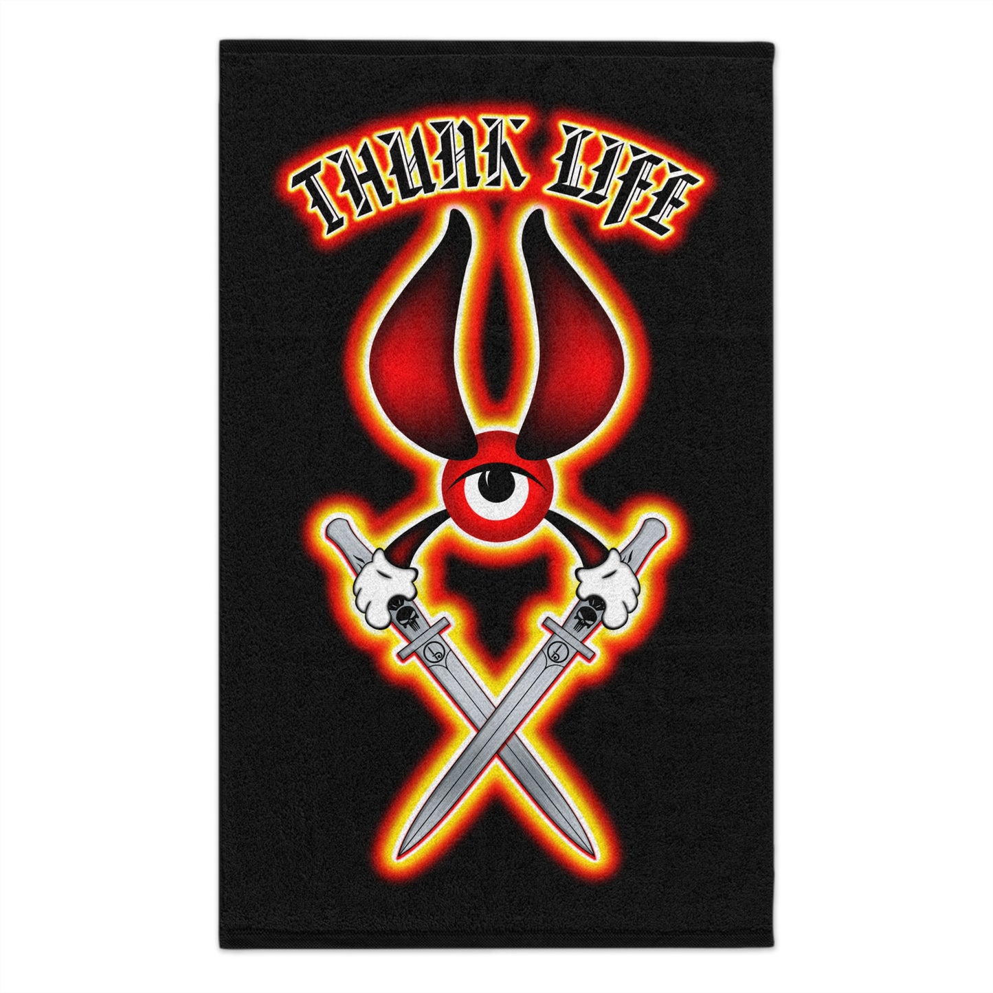 THUNK LIFE Bullseye Punisher Range Towel with Clip