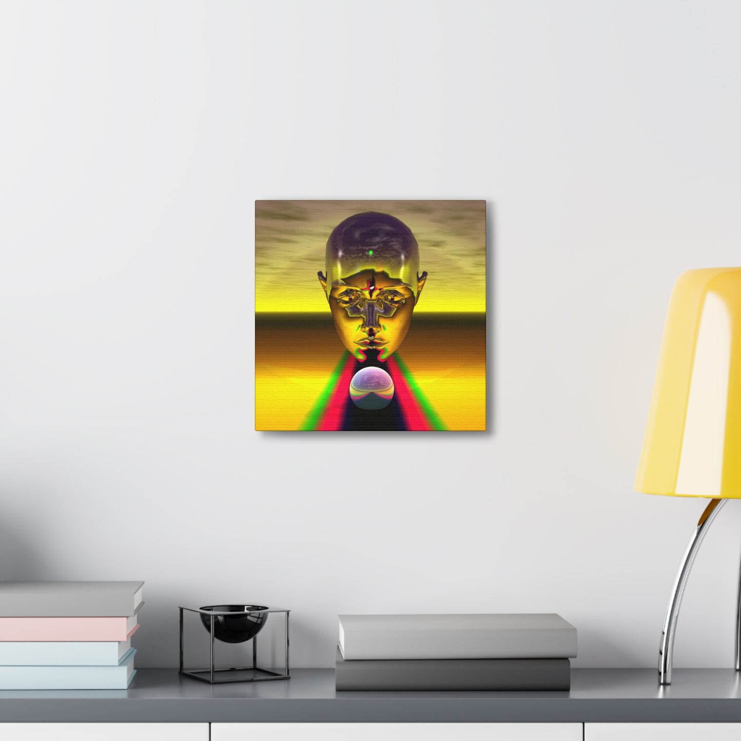 Metabolic Mind Stare - Canvas, Gallery Wrapped - 12" x 12" x 1.25" - Master Minds Series - Ready to Hang!