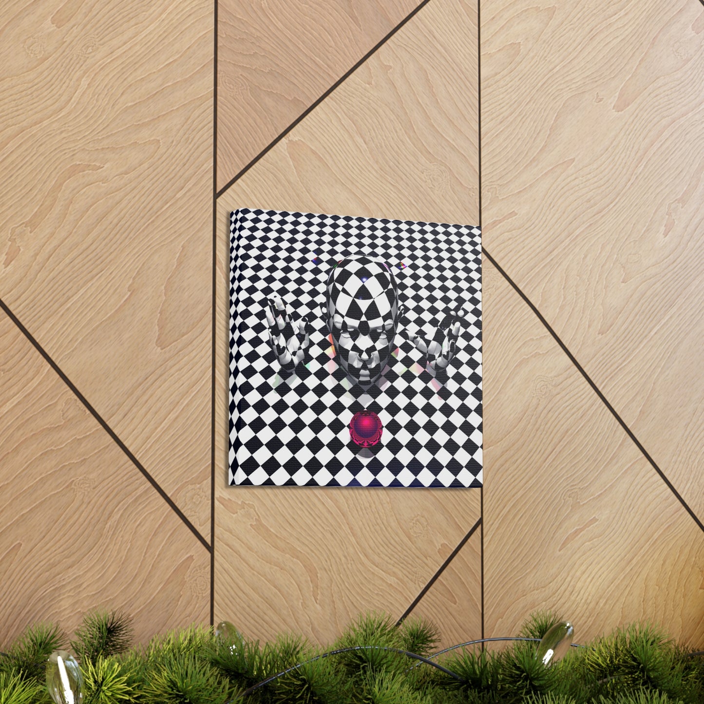 Quiet Is The Mind Jester - Canvas, Gallery Wrapped - 12" x 12" x 1.25" - Master Minds Series - Ready to Hang!