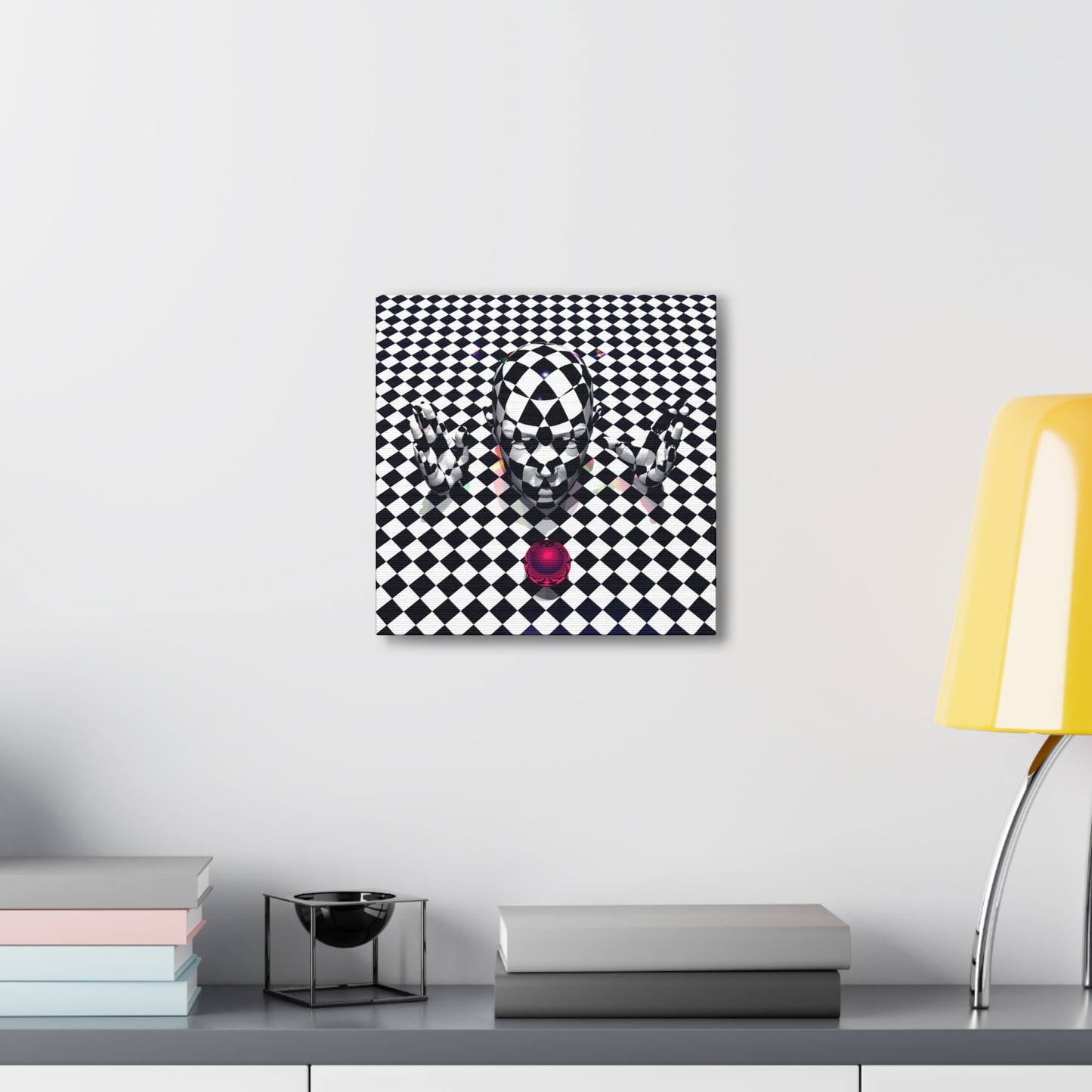 Quiet Is The Mind Jester - Canvas, Gallery Wrapped - 12" x 12" x 1.25" - Master Minds Series - Ready to Hang!
