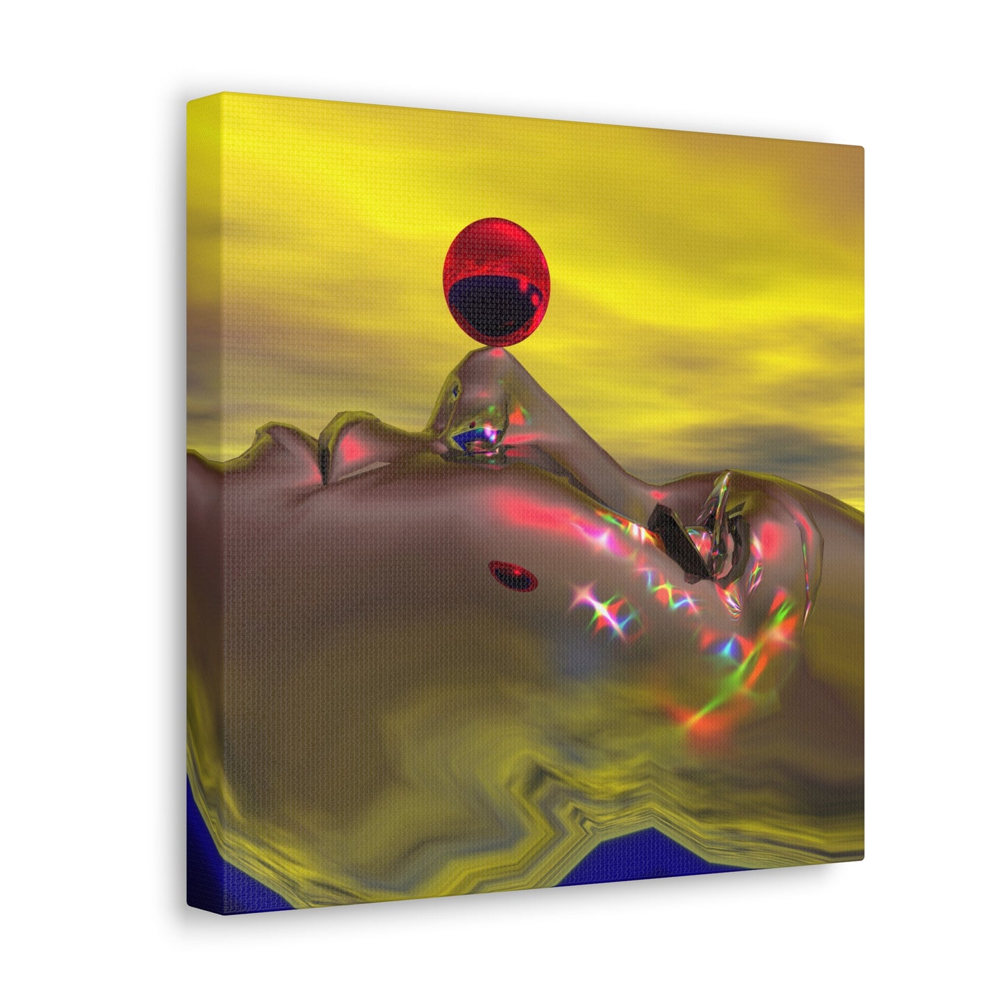 A Quiet Mind Imagining Time - Canvas, Gallery Wrapped - 12" x 12" x 1.25" - Master Minds Series - Ready to Hang!