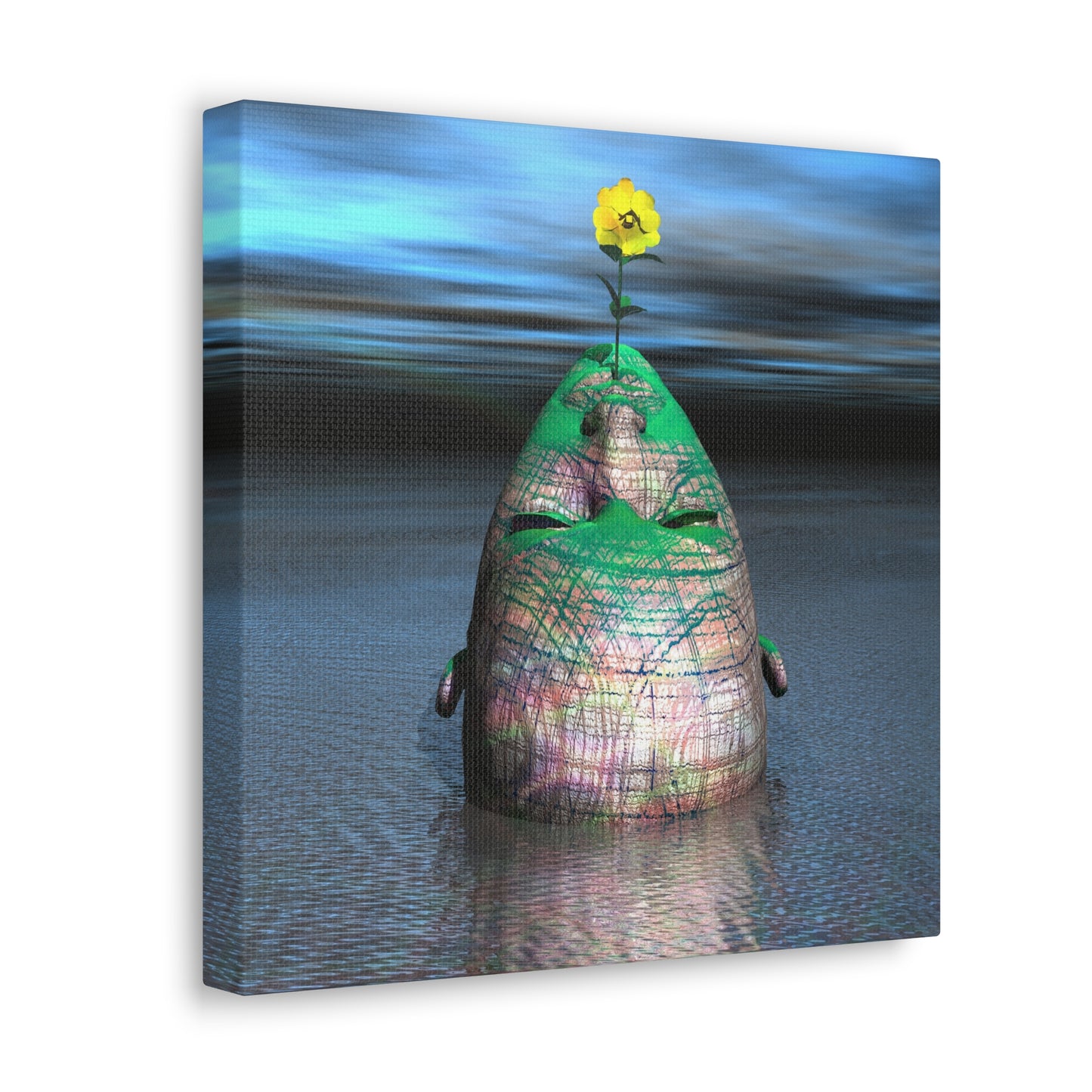 Island of a Mind Flower - Canvas, Gallery Wrapped - 12" x 12" x 1.25" - Master Minds Series - Ready to Hang!