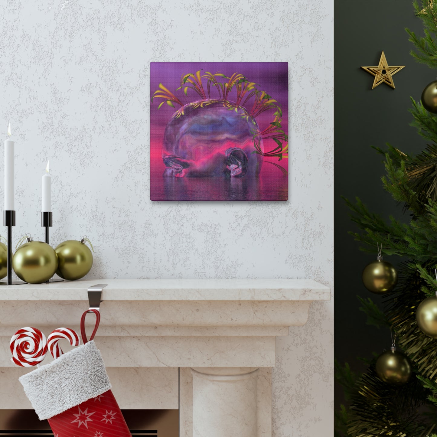Mind Of Still Waters Run Deep - Canvas, Gallery Wrapped - 12" x 12" x 1.25" - Master Minds Series - Ready to Hang!
