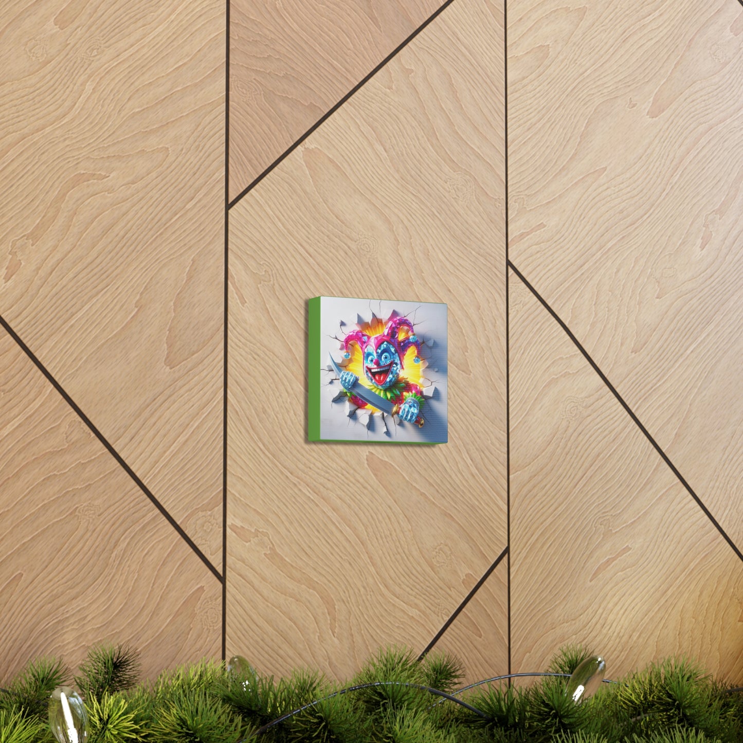 Faceted Foolery Crystal Jesters Cunning Blades - GnomePOP Jester - 6x6 Canvas Gallery Wrap POP - Thick & Ready to Hang!