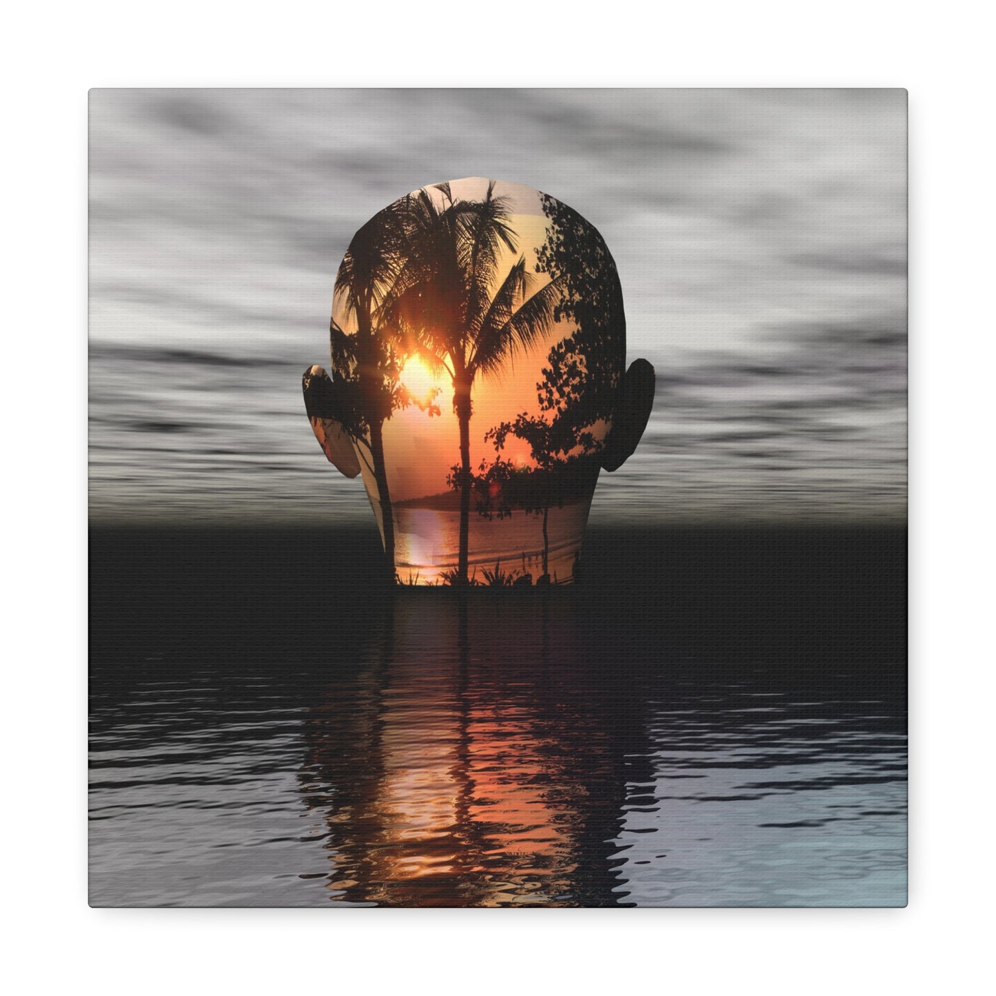 Sunset on Havlock's Mind Island - Canvas, Gallery Wrapped - 12" x 12" x 1.25" - Master Minds Series - Ready to Hang!