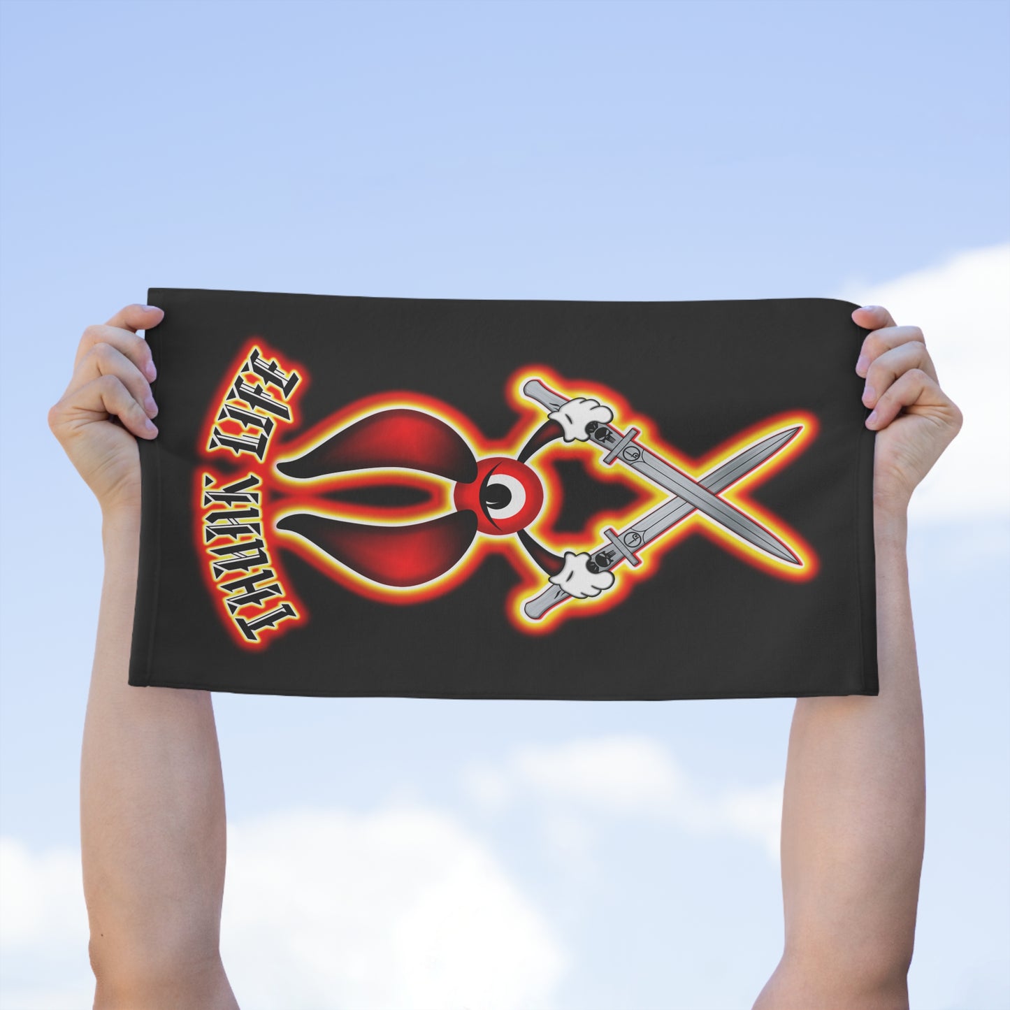 THUNK LIFE Bullseye Punisher Range Towel with Clip