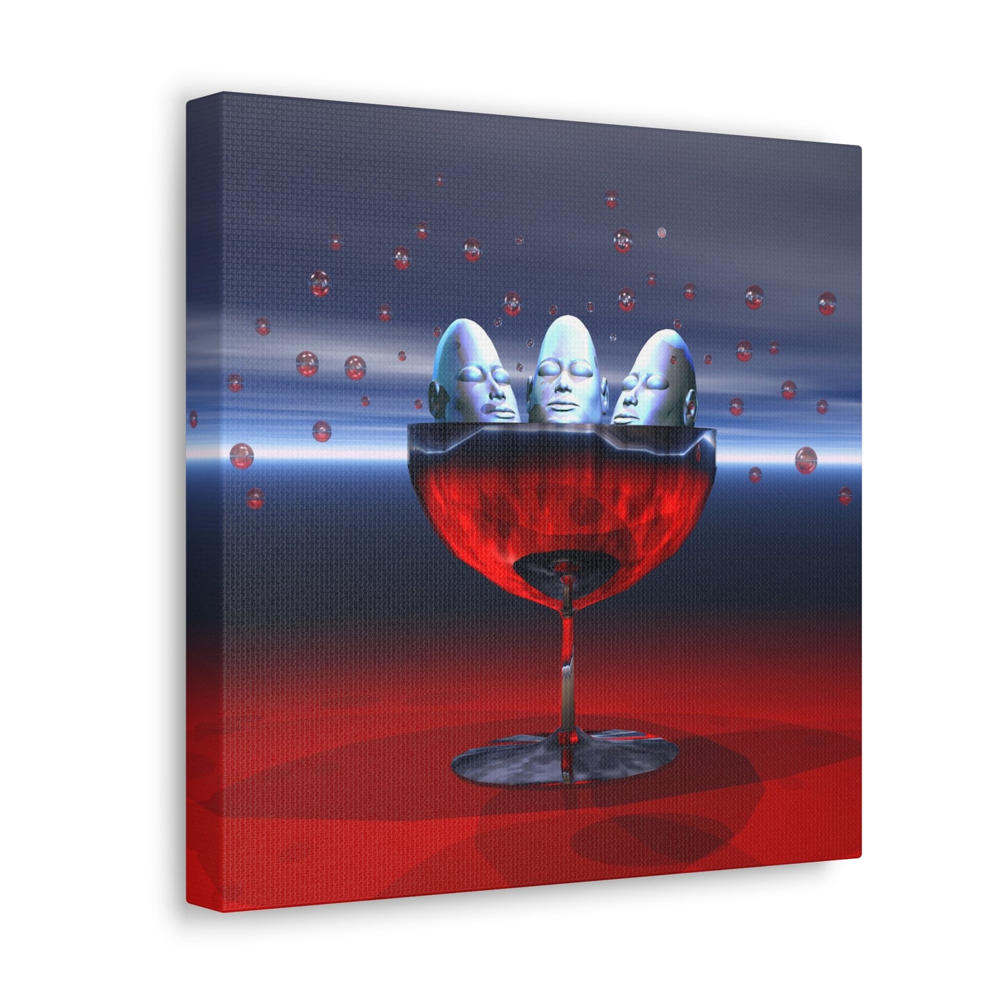 A Glass Of Fine Minds - Canvas, Gallery Wrapped - 12" x 12" x 1.25" - Master Minds Series - Ready to Hang!