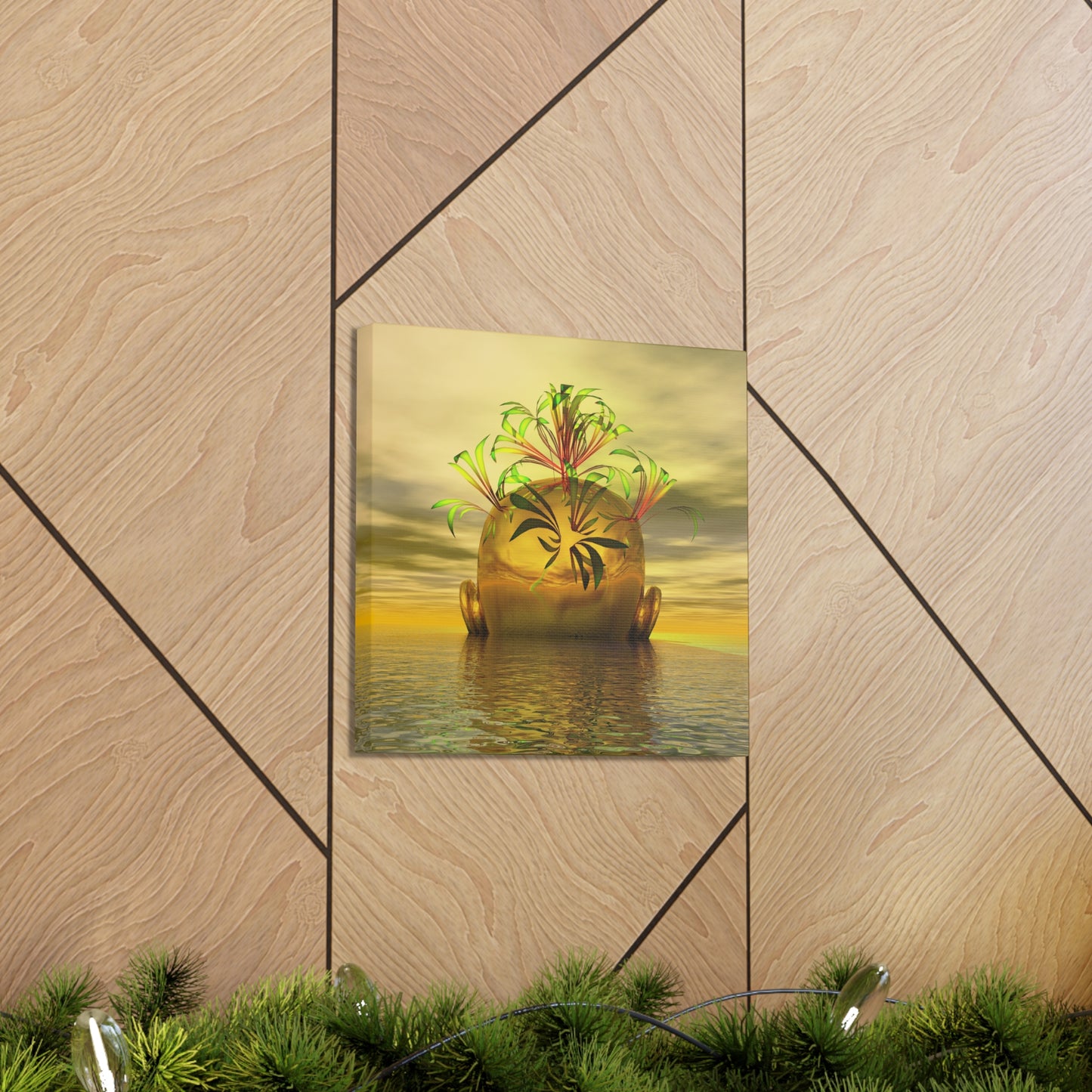 Mellow Morning Mind Sprouts - Canvas, Gallery Wrapped - 12" x 12" x 1.25" - Master Minds Series - Ready to Hang!