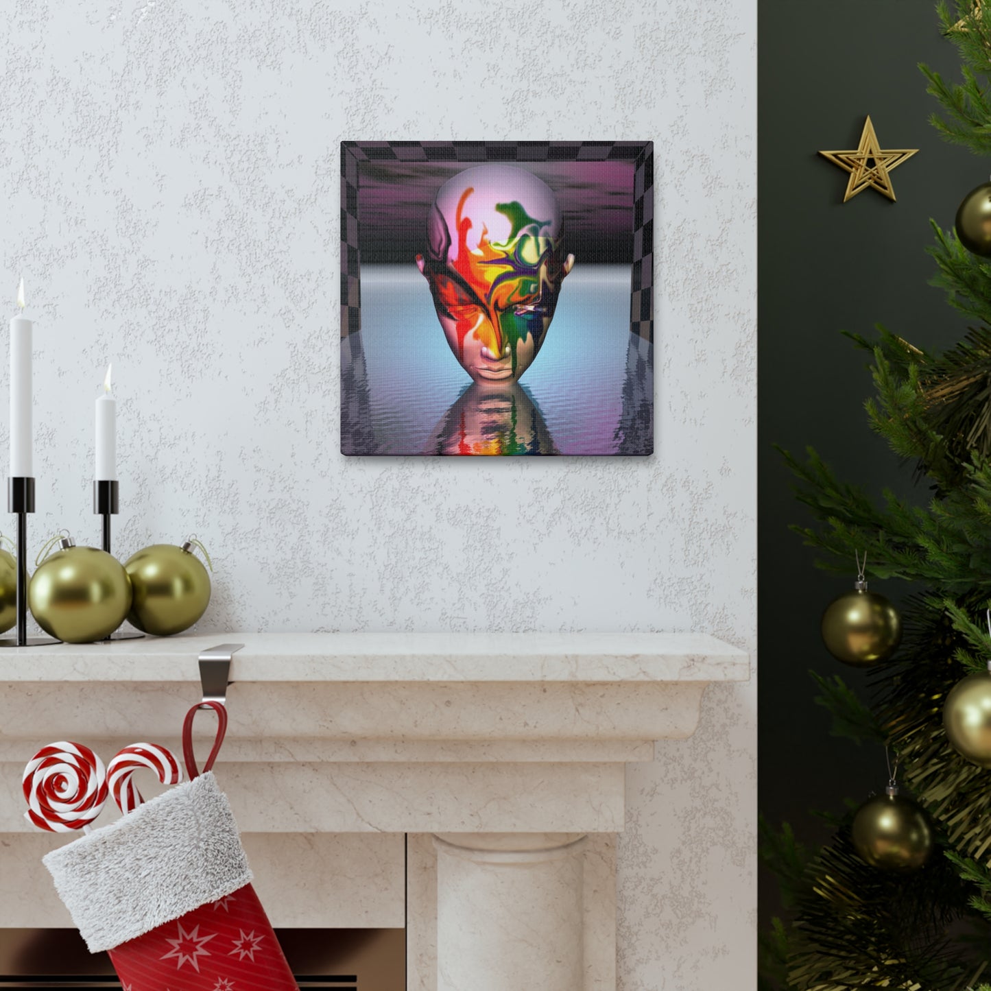 Mystical Mind Exotique - Canvas, Gallery Wrapped - 12" x 12" x 1.25" - Master Minds Series - Ready to Hang!