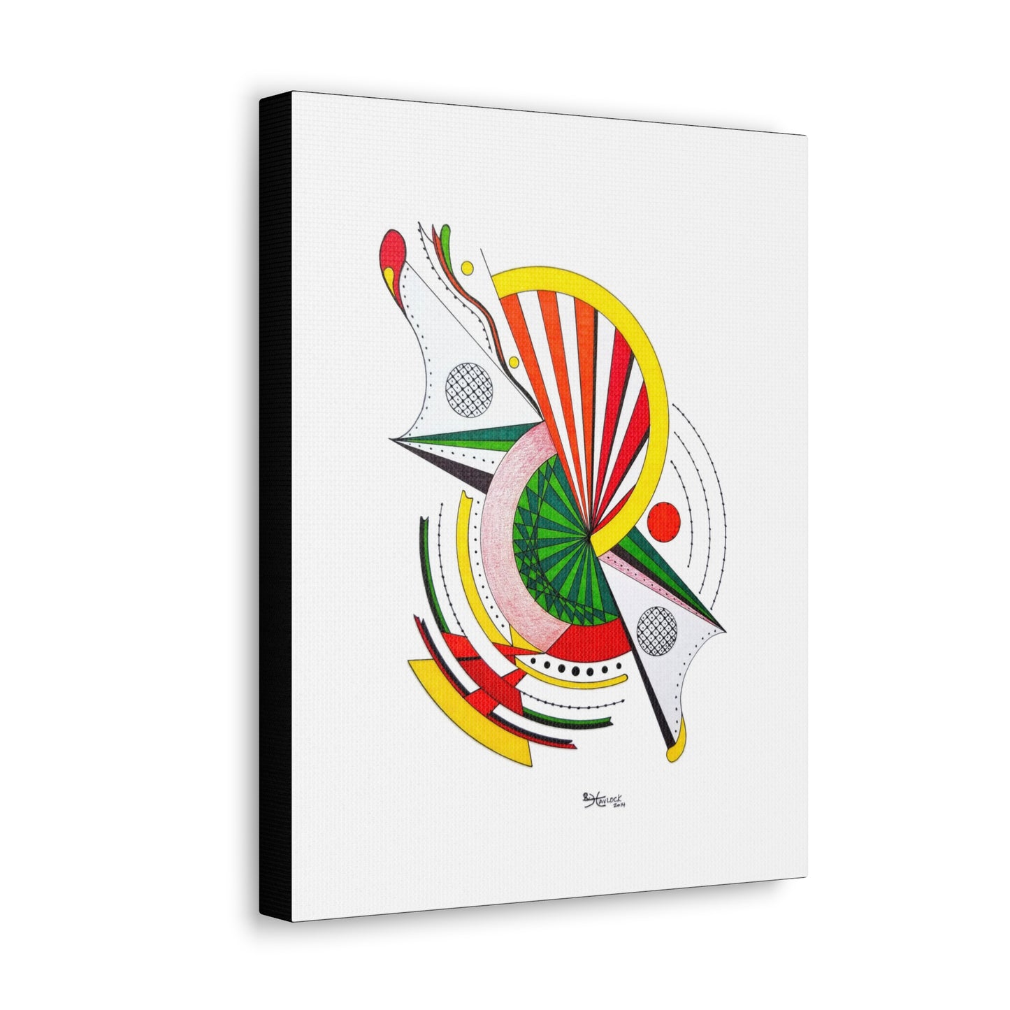 Yin Yang - Canvas, Gallery Wrapped - 11" x 14" x 1.25" - Abstract Geometry Series - Ready to Hang!
