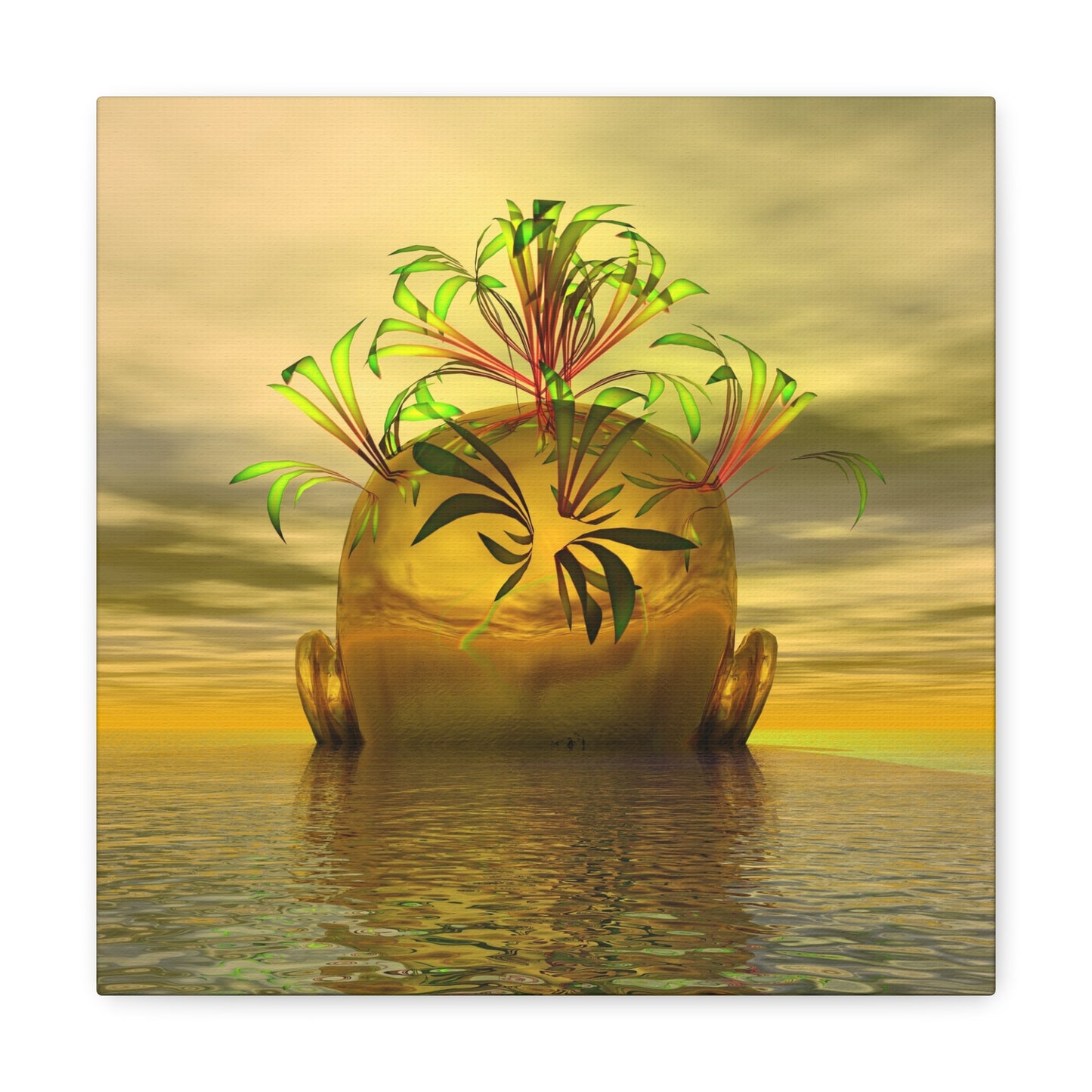 Mellow Morning Mind Sprouts - Canvas, Gallery Wrapped - 12" x 12" x 1.25" - Master Minds Series - Ready to Hang!
