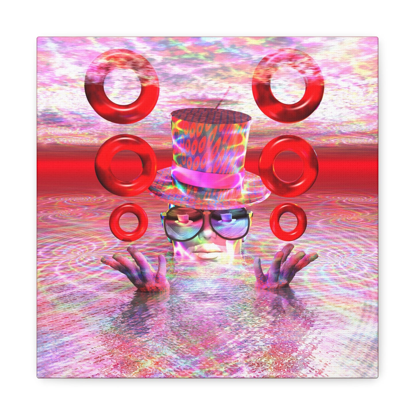 Llama's Labryinth Within The Mind of Max Potential - Canvas, Gallery Wrapped - 12" x 12" x 1.25" - Master Minds Series - Ready to Hang!