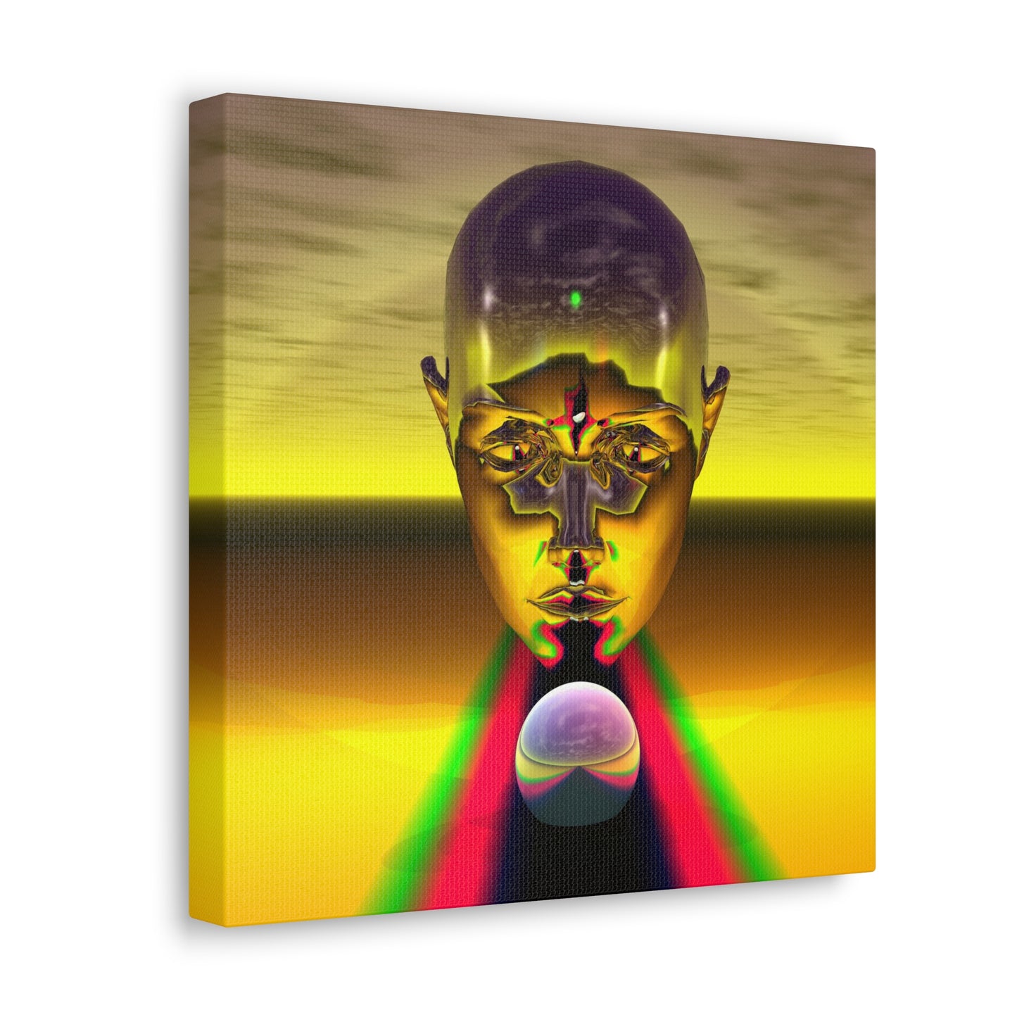 Metabolic Mind Stare - Canvas, Gallery Wrapped - 12" x 12" x 1.25" - Master Minds Series - Ready to Hang!