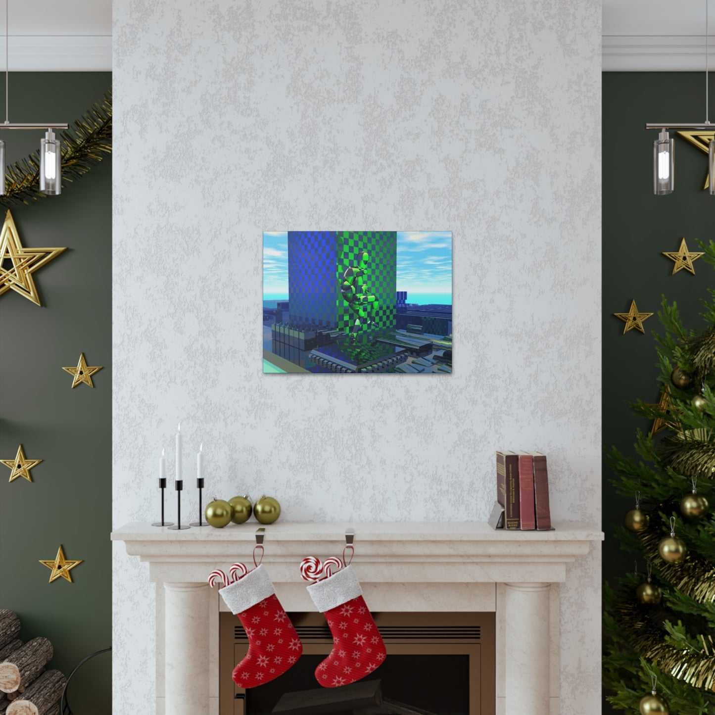 Camo Cameo (Kokoro) - Canvas, Gallery Wrapped - 24" x 18" x 1.25" - Surrealism Series - Ready to Hang!