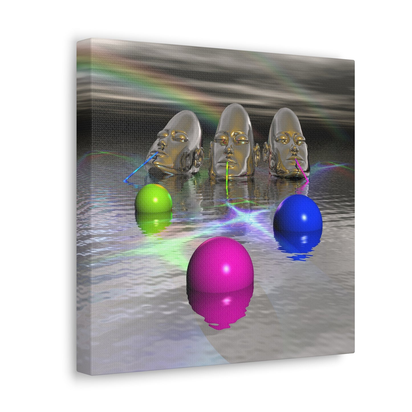 Motionless Mind Fishing - Canvas, Gallery Wrapped - 12" x 12" x 1.25" - Master Minds Series - Ready to Hang!