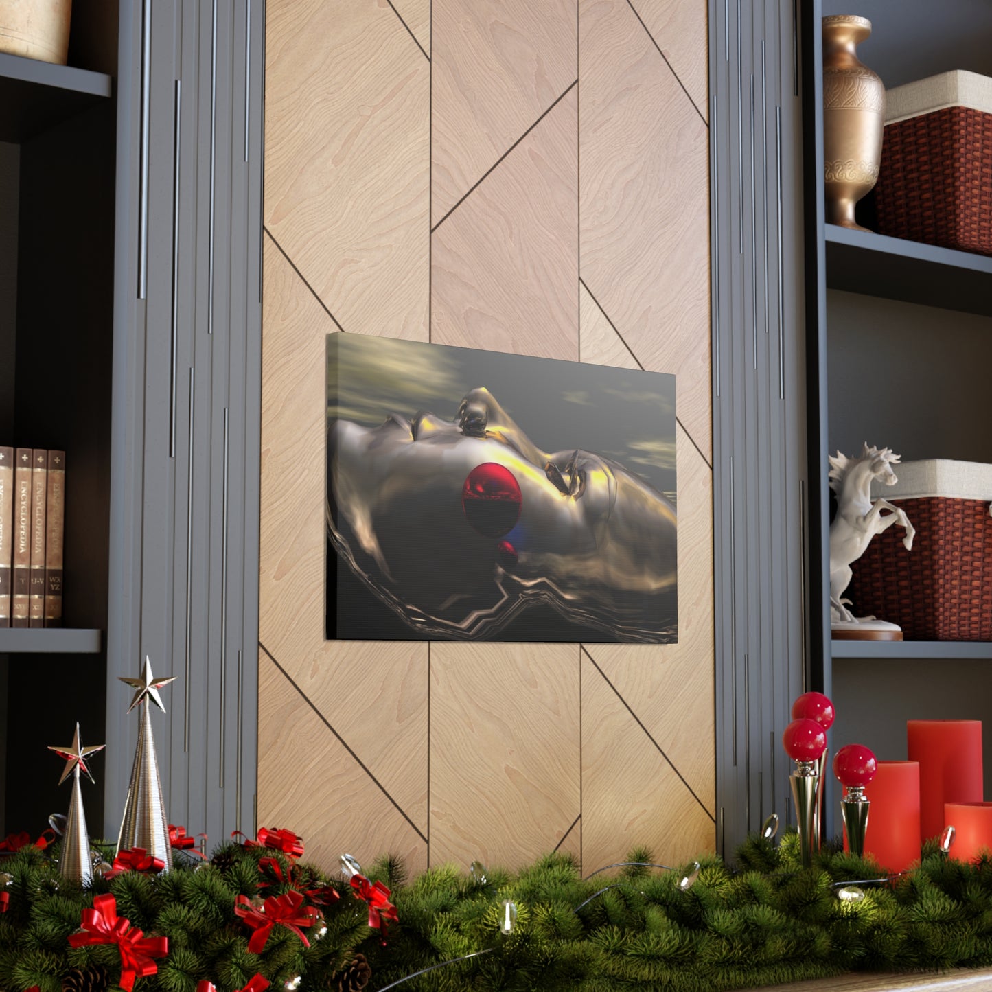A Quiet Mind Sleeps in Thunder - Canvas, Gallery Wrapped - 30" x 20" x 1.25" - Master Minds Series - Ready to Hang!