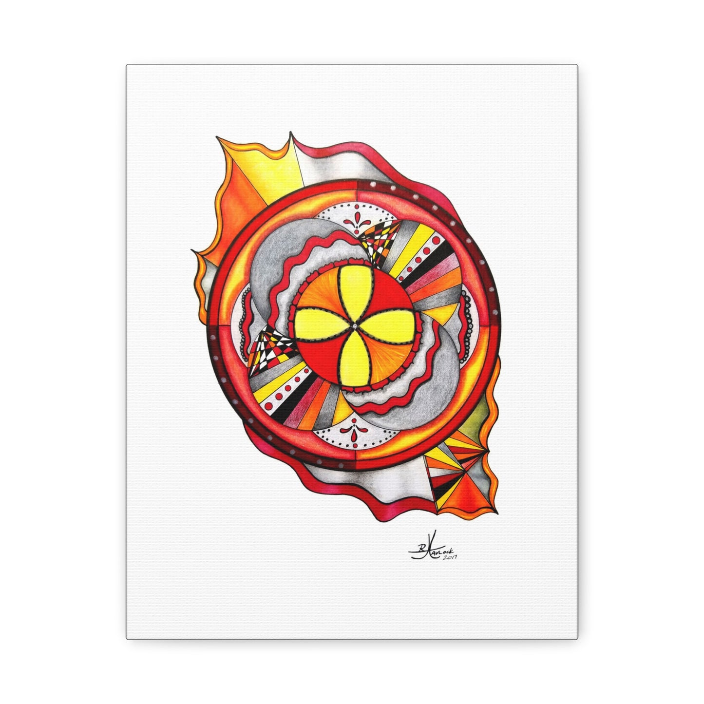 Inception - Canvas, Gallery Wrapped - 11" x 14" x 1.25" - Abstract Geometry Series - Ready to Hang!