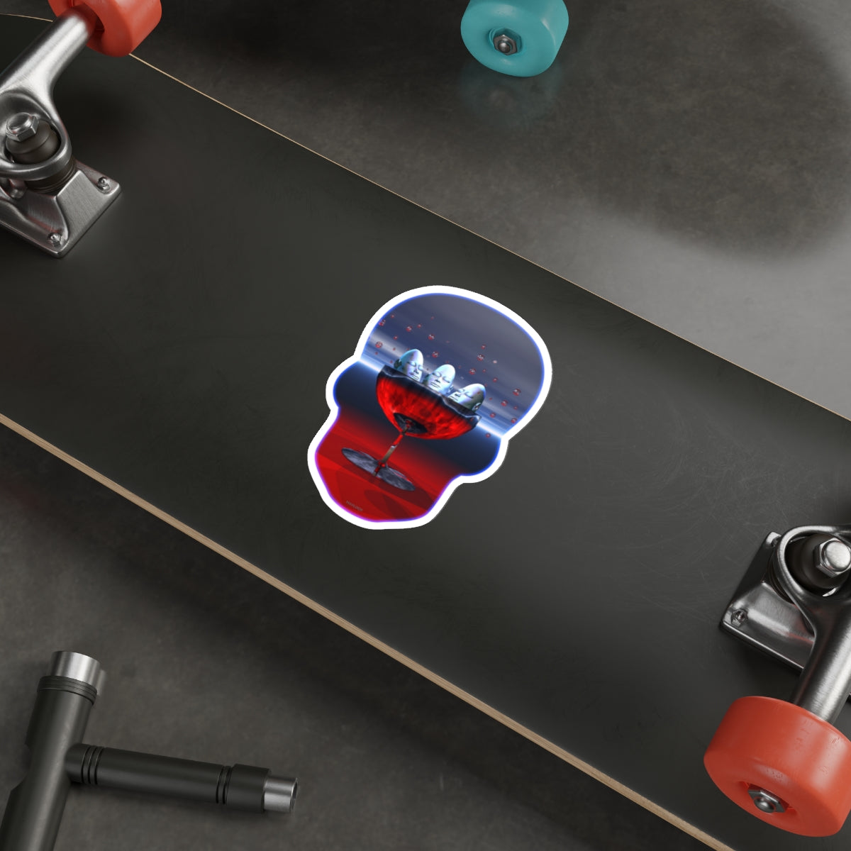 A Glass of Fine Minds - Die-Cut Sticker 5" x 5"