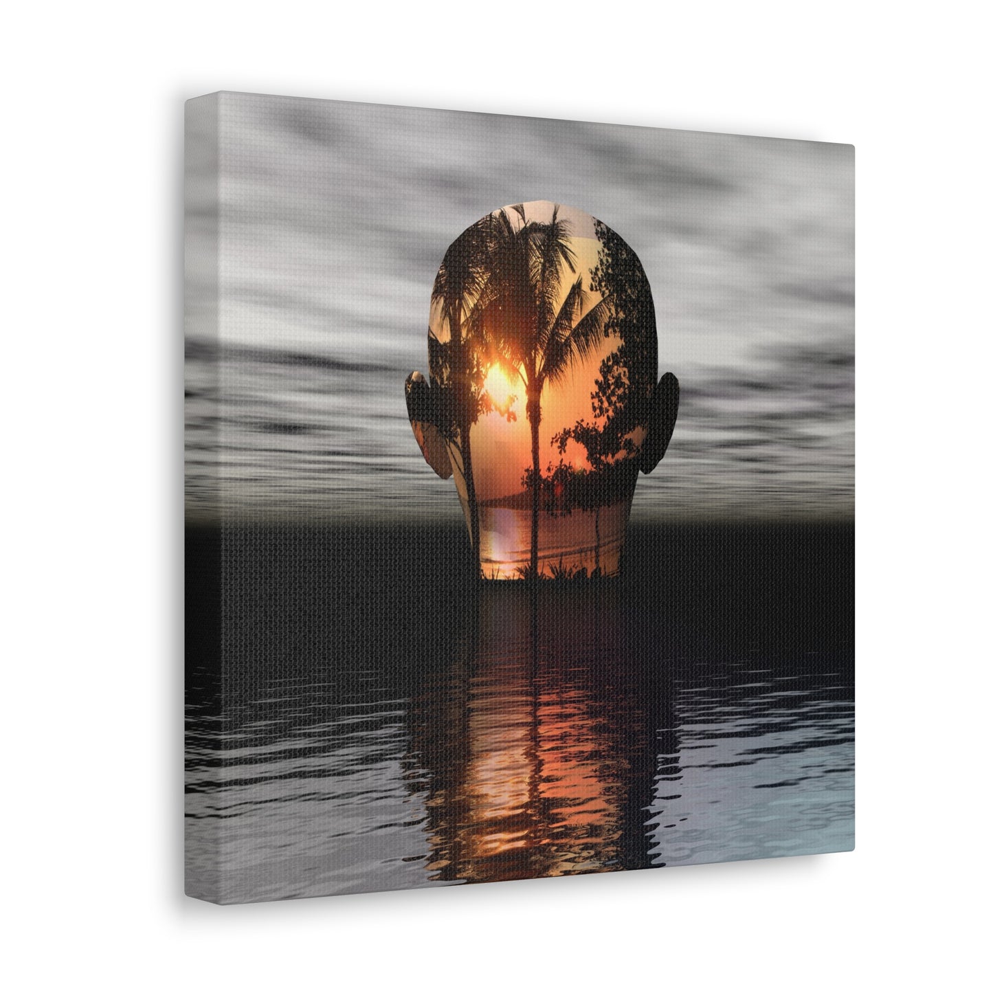Sunset on Havlock's Mind Island - Canvas, Gallery Wrapped - 12" x 12" x 1.25" - Master Minds Series - Ready to Hang!