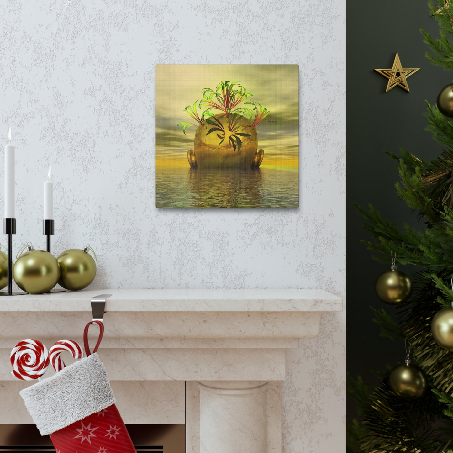 Mellow Morning Mind Sprouts - Canvas, Gallery Wrapped - 12" x 12" x 1.25" - Master Minds Series - Ready to Hang!