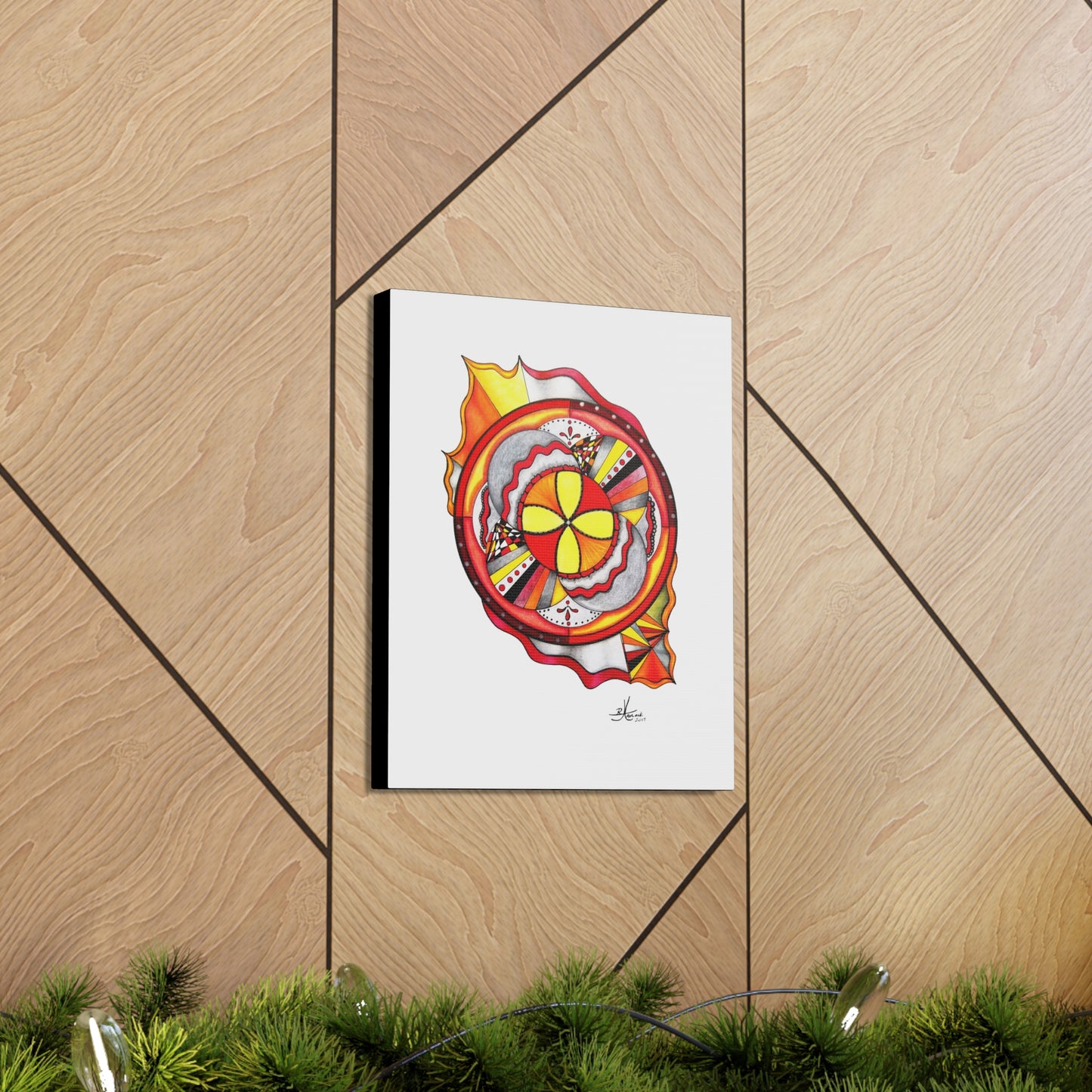 Inception - Canvas, Gallery Wrapped - 11" x 14" x 1.25" - Abstract Geometry Series - Ready to Hang!