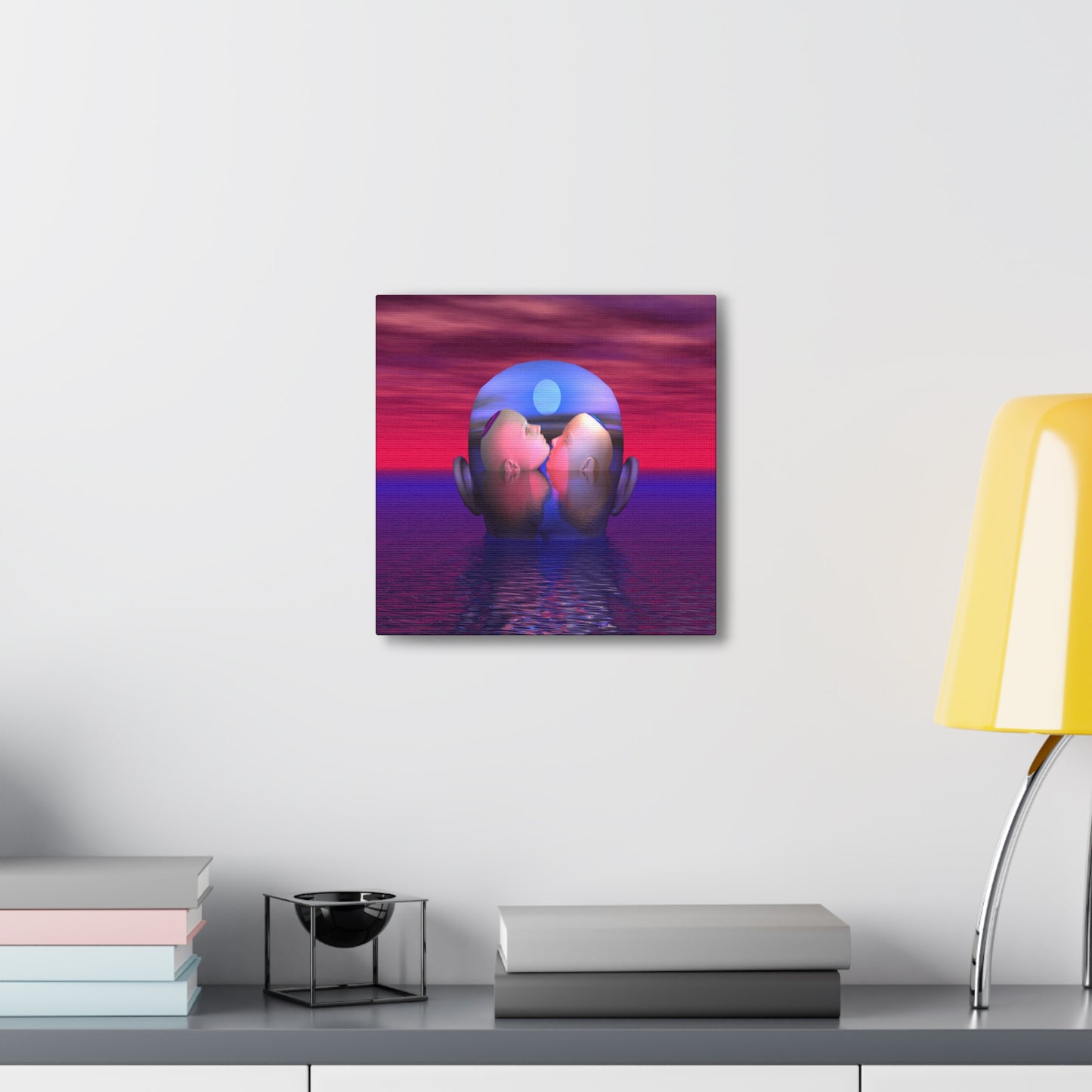 Memories of a Mind Kiss - Canvas, Gallery Wrapped - 12" x 12" x 1.25" - Master Minds Series - Ready to Hang!