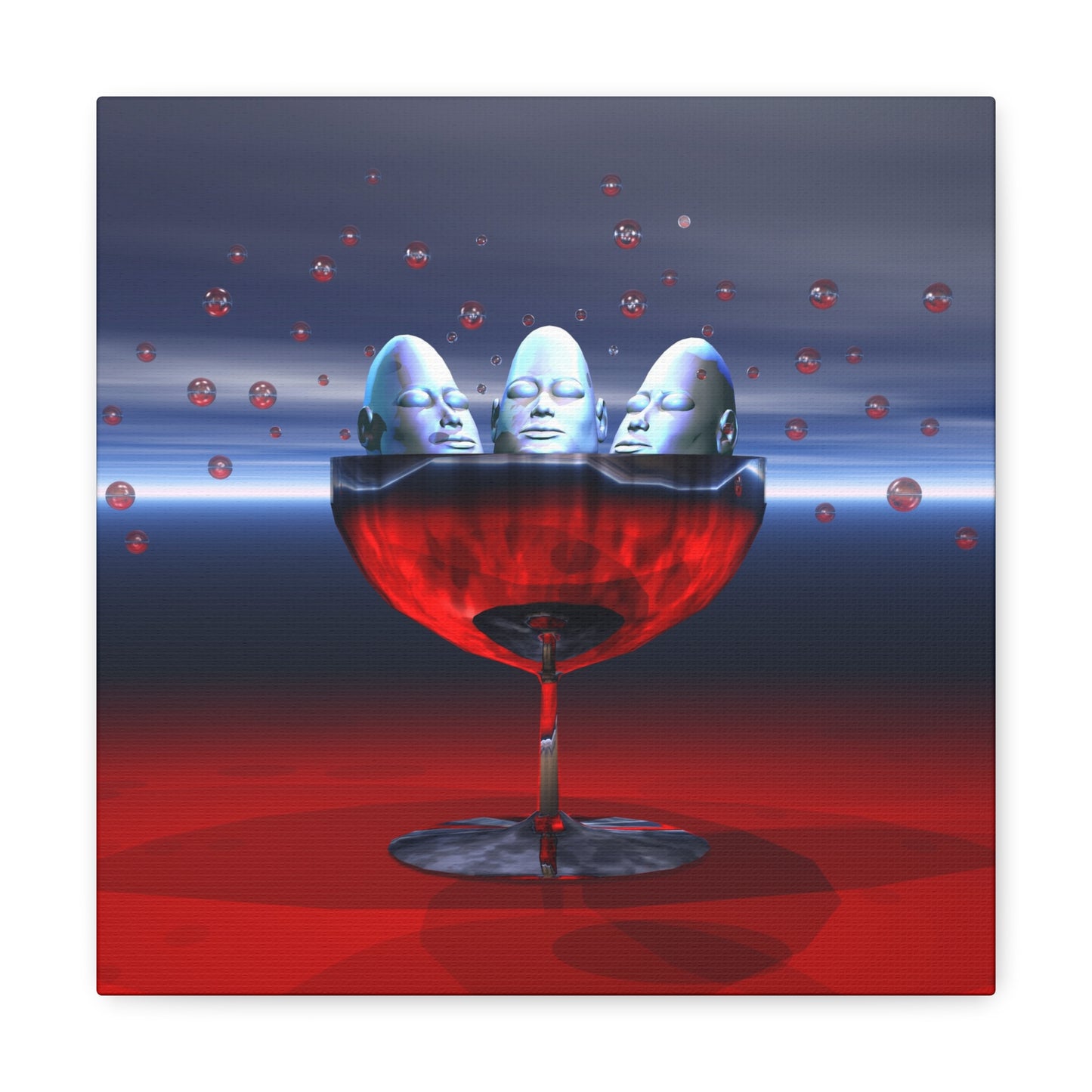 A Glass Of Fine Minds - Canvas, Gallery Wrapped - 12" x 12" x 1.25" - Master Minds Series - Ready to Hang!