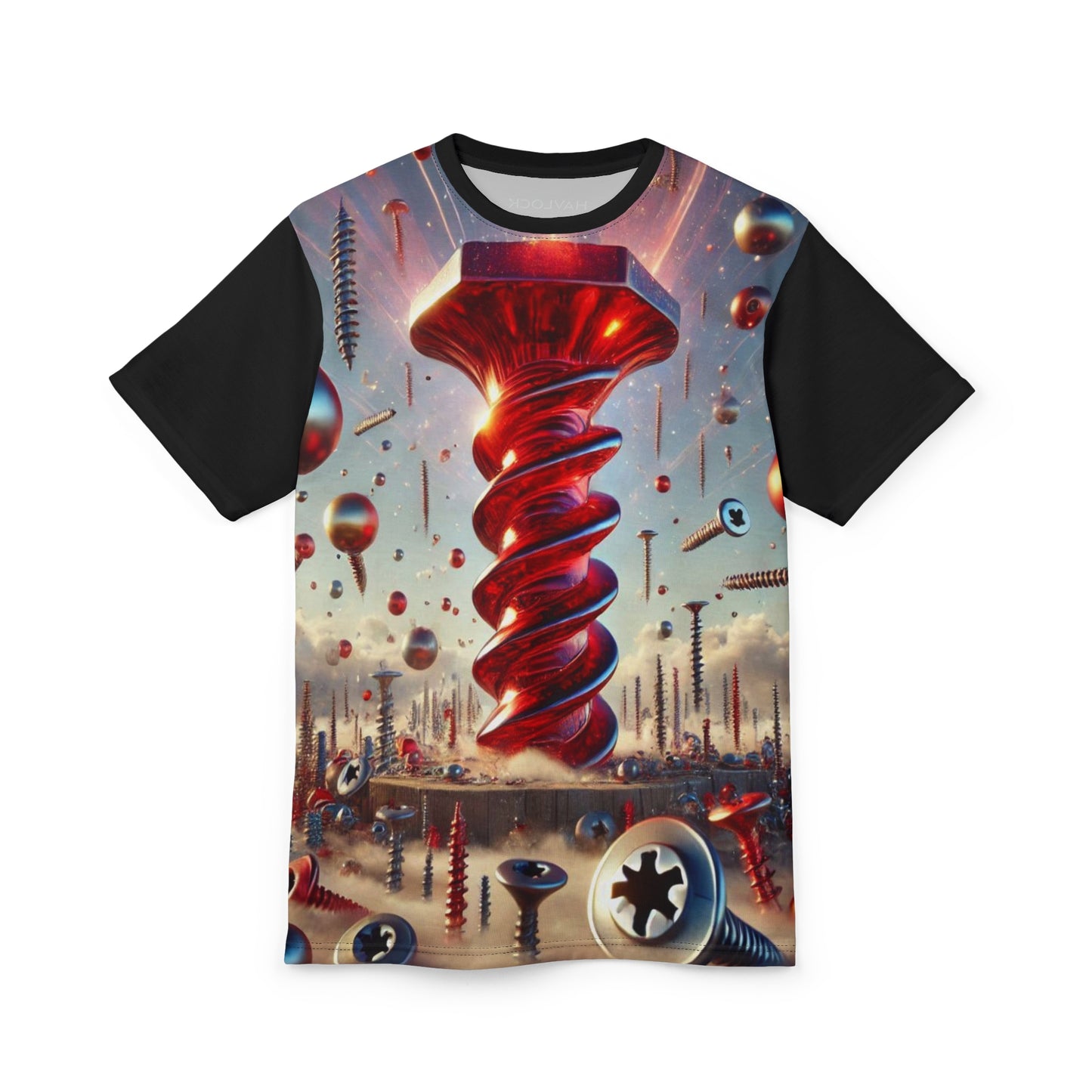 THE BORING ZONE - Comfortable Crew Neck Shirt - Liquid Geometry series