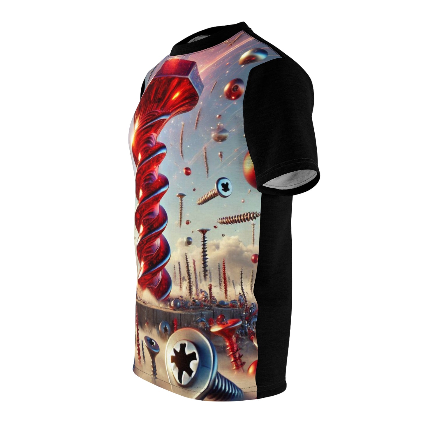 THE BORING ZONE - Comfortable Crew Neck Shirt - Liquid Geometry series