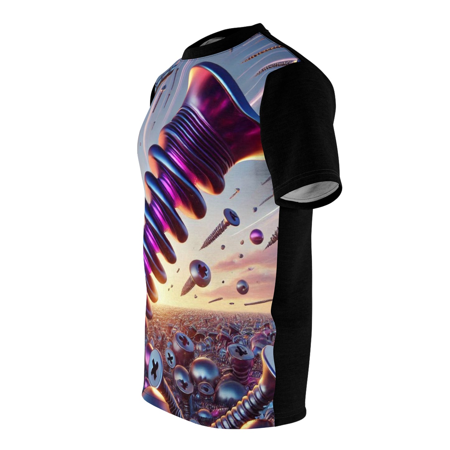 THE ROYAL SHAFT - Comfortable Crew Neck Shirt - Liquid Geometry series