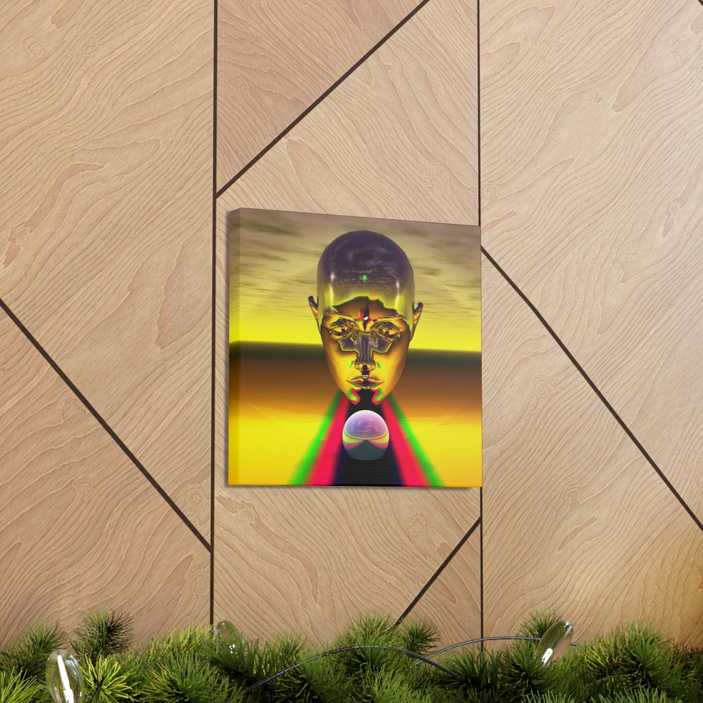Metabolic Mind Stare - Canvas, Gallery Wrapped - 12" x 12" x 1.25" - Master Minds Series - Ready to Hang!
