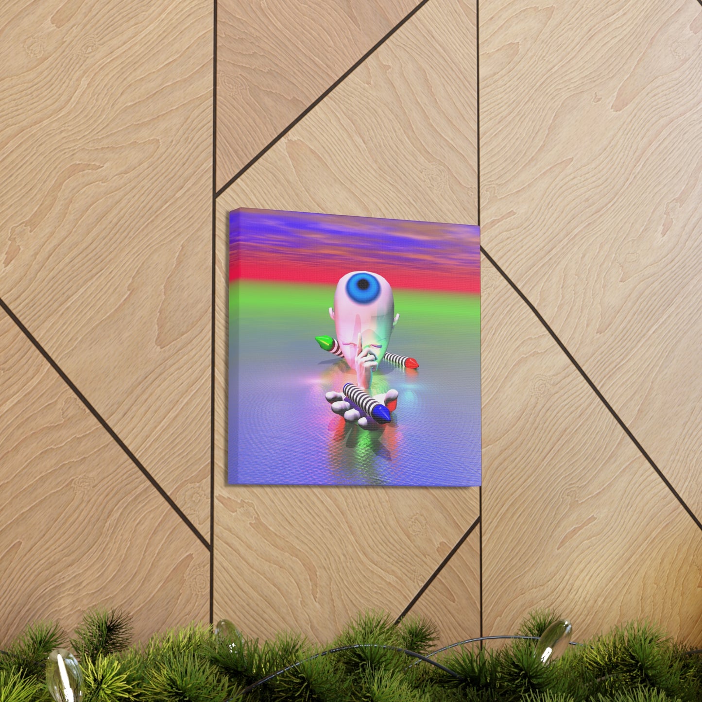 A Gift From Mind's Eye - Canvas, Gallery Wrapped - 12" x 12" x 1.25" - Master Minds Series - Ready to Hang!