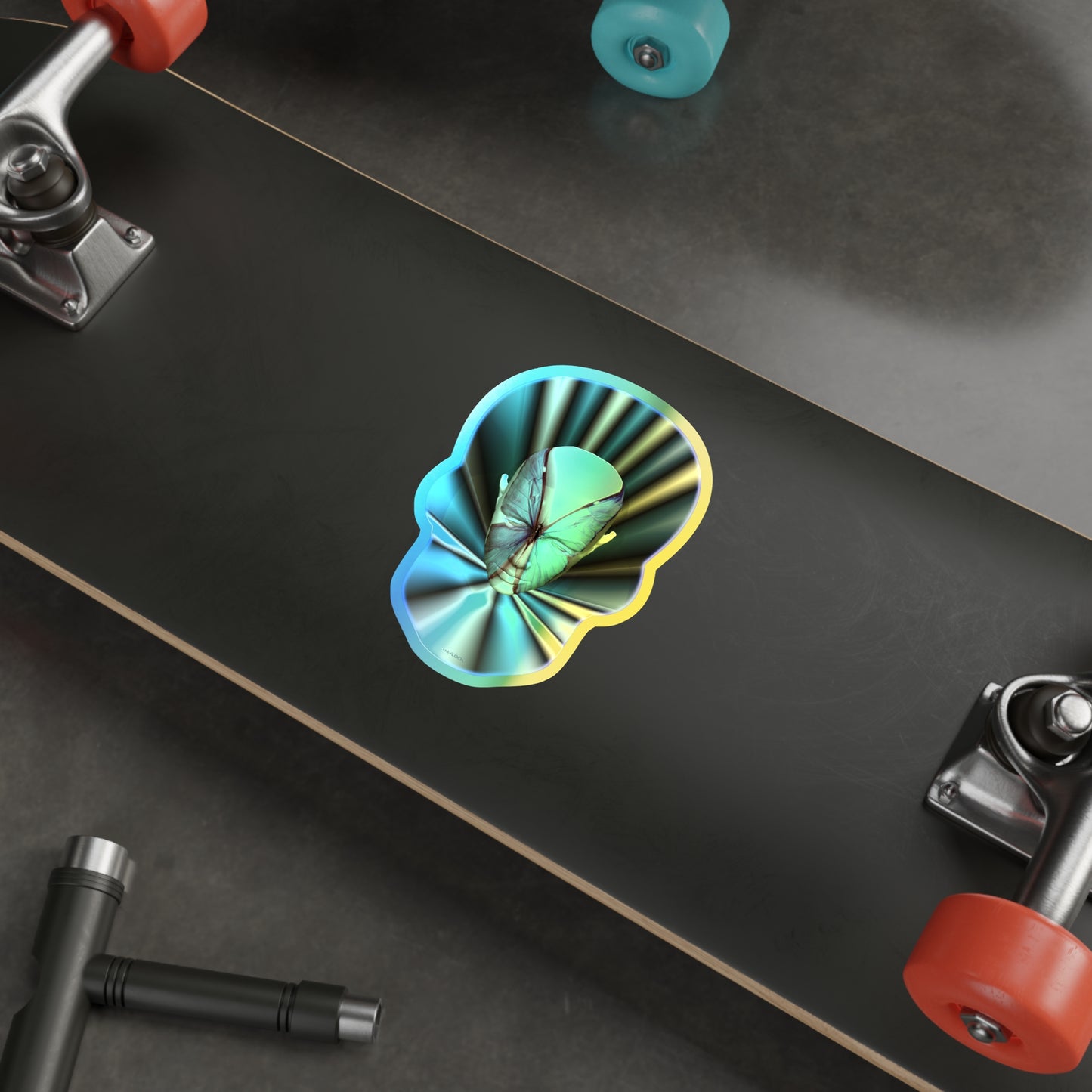 Magic of the Mind Monarch - 5" x 5" Holographic Die-cut Sticker