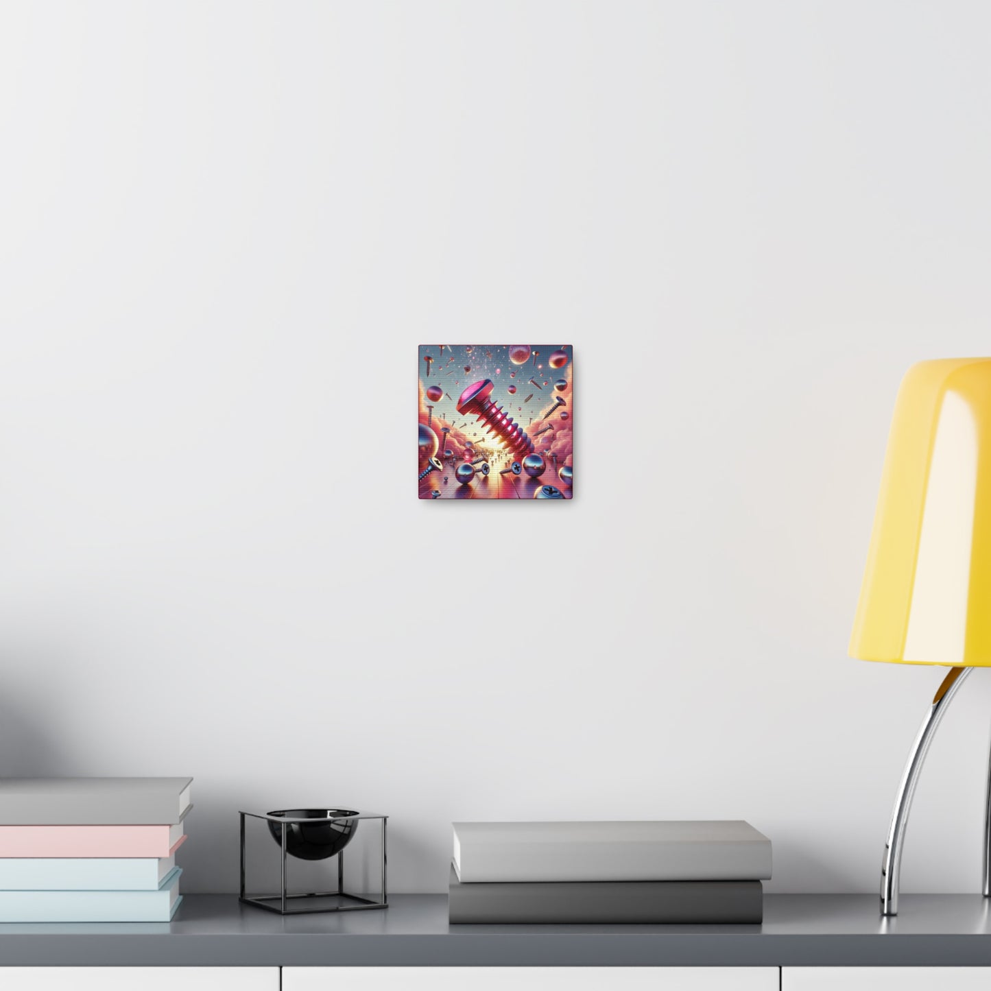 Horizon of the Lacerating Spiral - Canvas, Gallery Wrapped - 6" x 6" x 1.25" - Liquid Geometry Series - Ready to Hang!