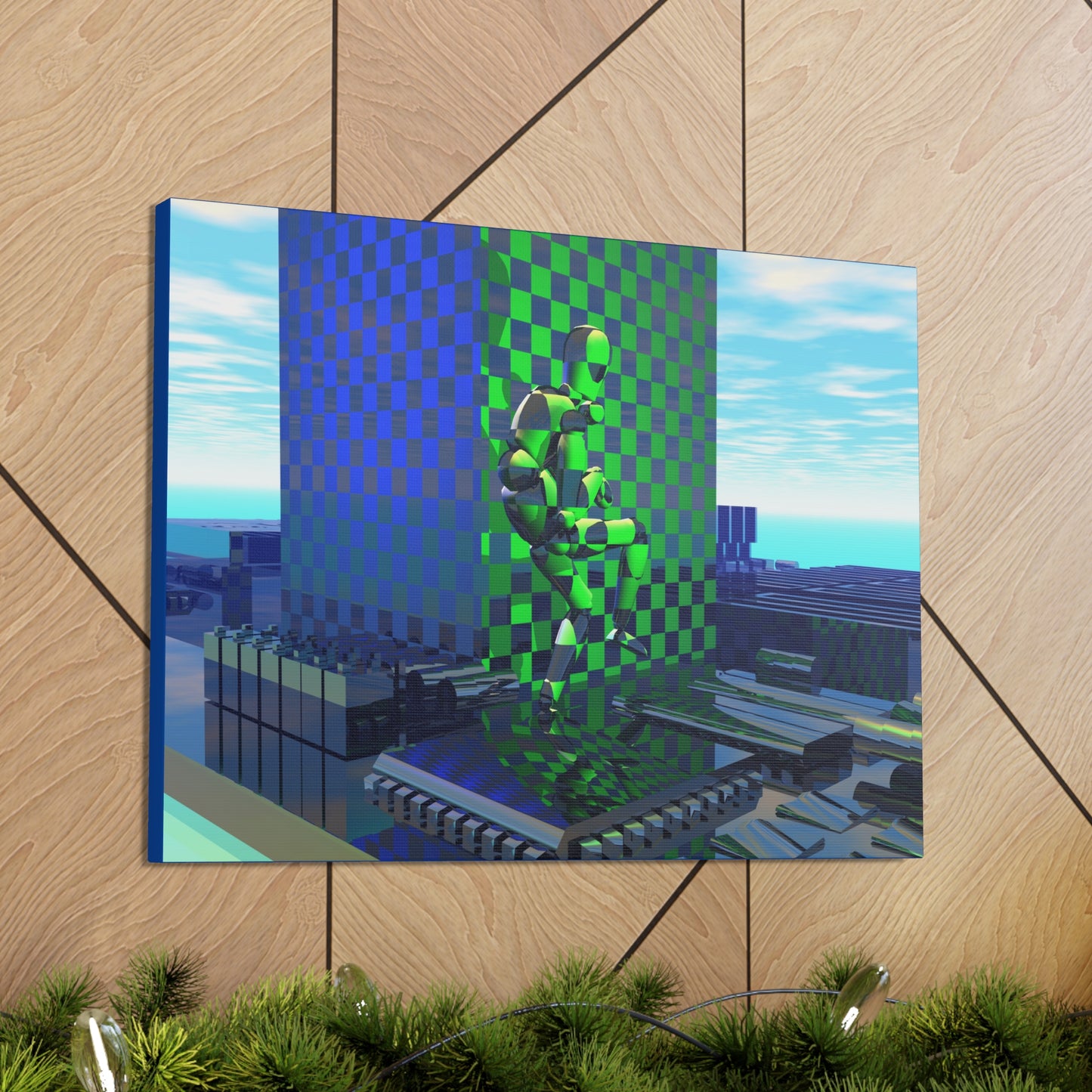 Camo Cameo (Kokoro) - Canvas, Gallery Wrapped - 24" x 18" x 1.25" - Surrealism Series - Ready to Hang!