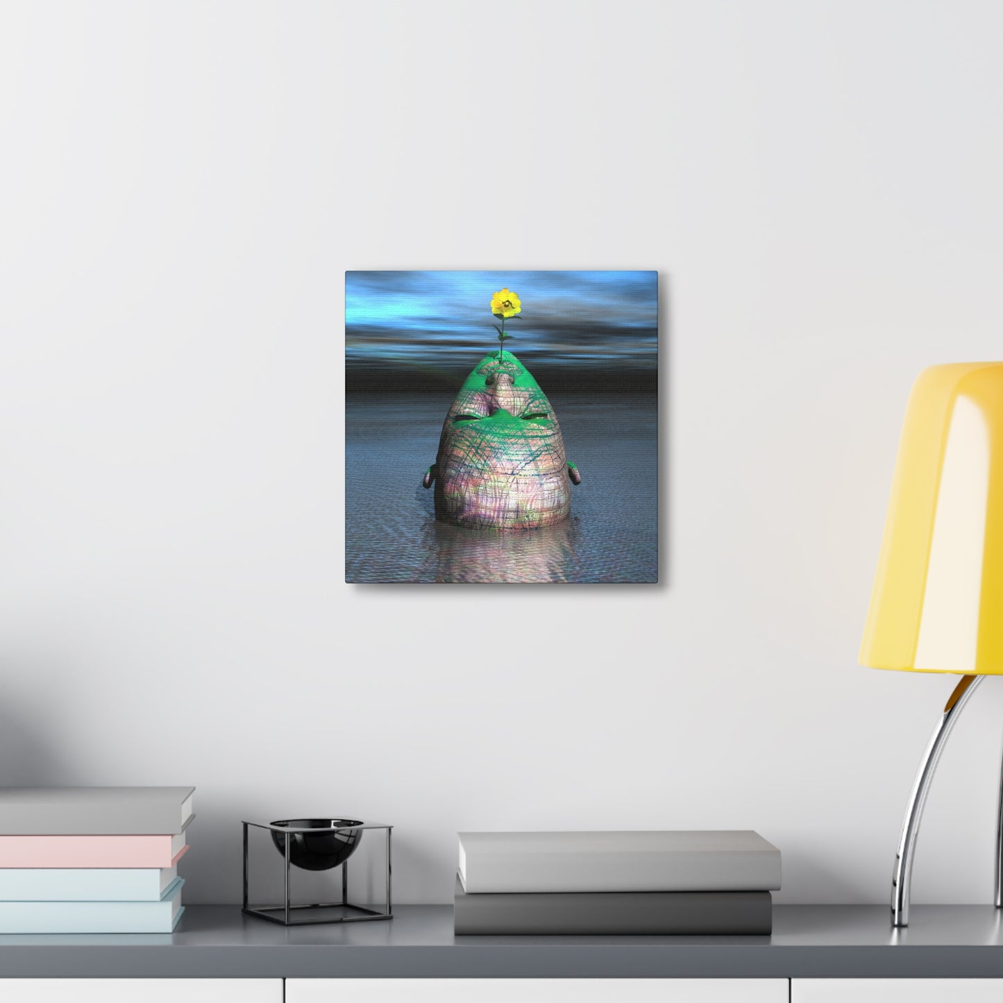 Island of a Mind Flower - Canvas, Gallery Wrapped - 12" x 12" x 1.25" - Master Minds Series - Ready to Hang!