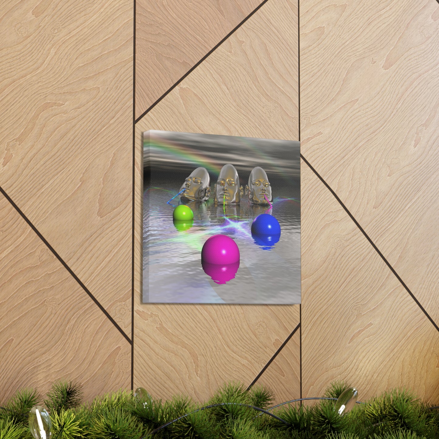 Motionless Mind Fishing - Canvas, Gallery Wrapped - 12" x 12" x 1.25" - Master Minds Series - Ready to Hang!